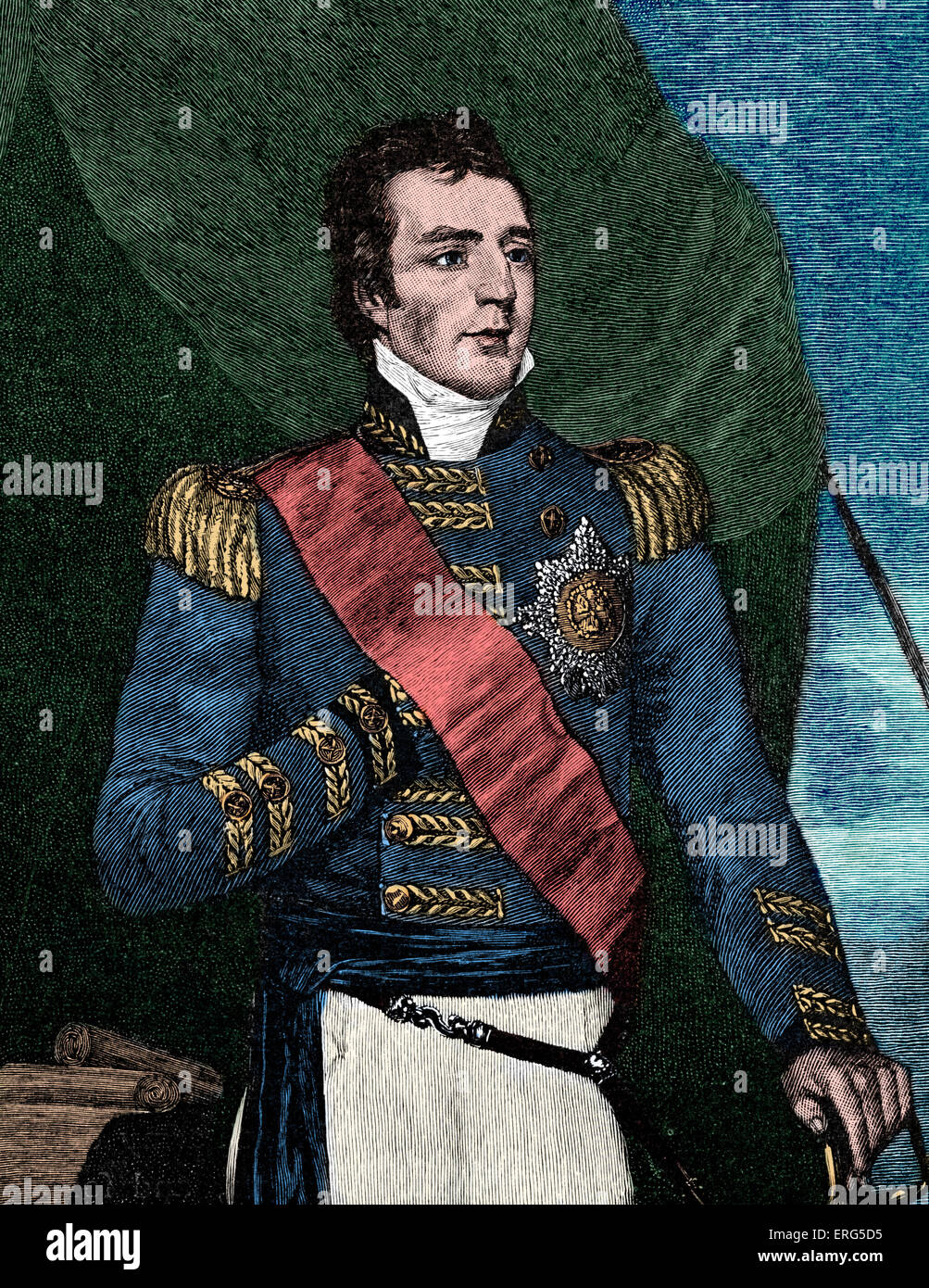 Il maggiore generale Arthur Wellesley, successivamente Duca di Wellington. Soldato anglo-irlandese e statista, leader militari e Foto Stock