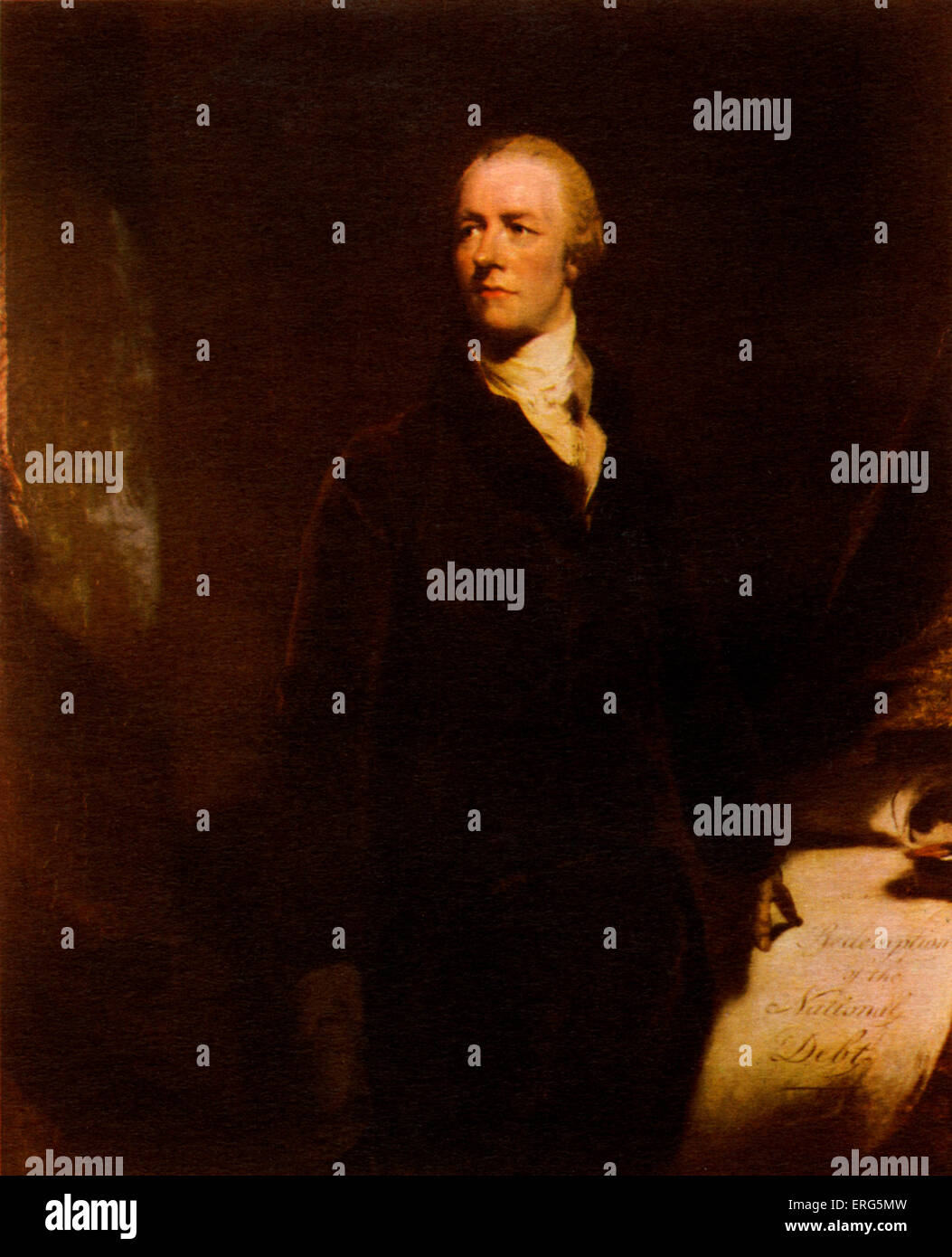 William Pitt il giovane uomo politico britannico, il più giovane primo ministro nel 1783 all'età di 24 (anche se in questo periodo il termine Primo ministro non è stato utilizzato) 28 maggio 1759 - 23 gennaio 1806. Dopo il petrolio da Sir Thomas Lawrence (13 Aprile 1769 - 7 gennaio 1830). Foto Stock