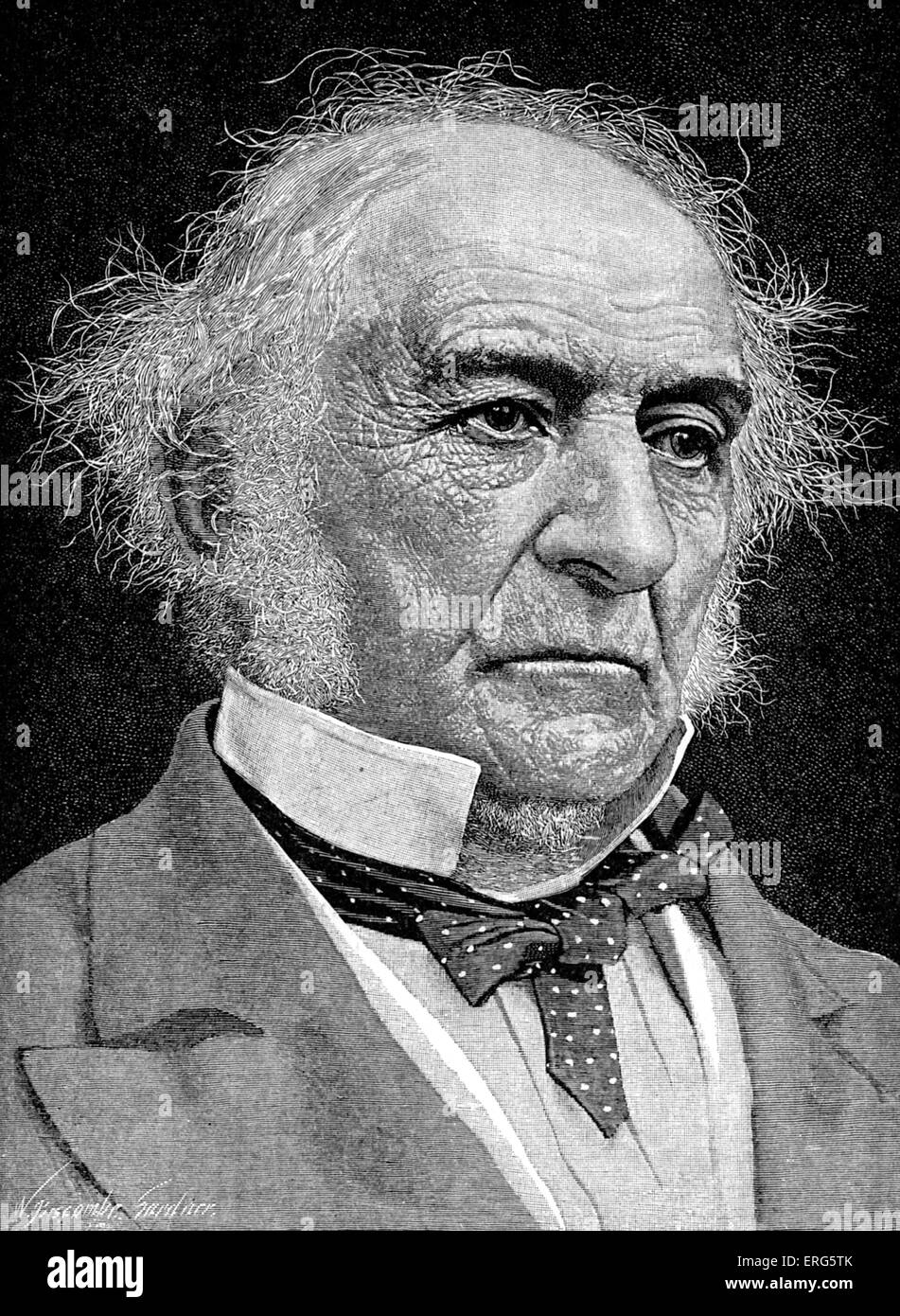William Ewart Gladstone, incisione da W.Biscombe Gardner, da una fotografia di S.A. Walker. WEG: British Partito Liberale Foto Stock