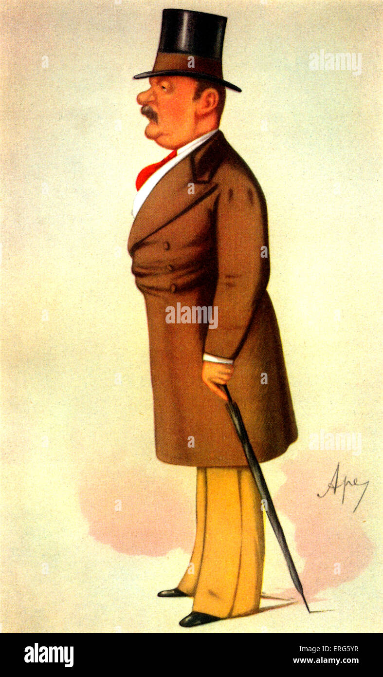 George Augustus Sala - giornalista inglese (24 novembre 1828 - 8 dicembre 1895). Cartoon colorati da Ape da Vanity Fair, Foto Stock