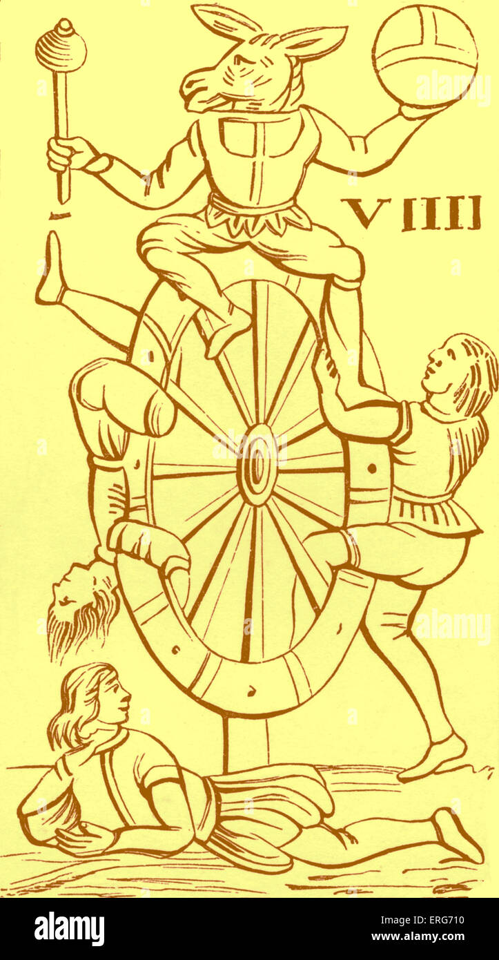Minchiate card. Minchiate era un tardo medievale italiano card game, strettamente correlati al gioco dei tarocchi. Questa carta è numerata IX Foto Stock