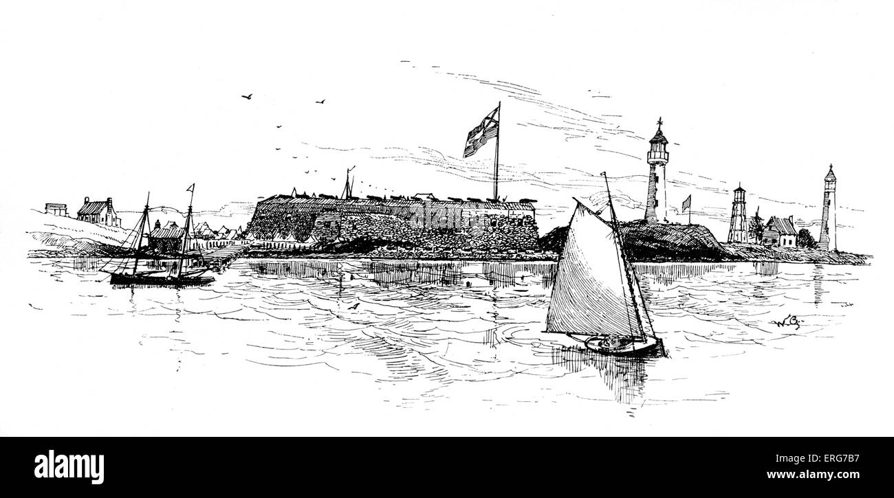 Fort Morgan, Mobile Bay, dopo un tempo di guerra sketch. Costruzione di Fort Morgan è stato completato nel 1834 ed è stato tenuto dal Foto Stock Fort Morgan, Mobile Bay, dopo un tempo di guerra sketch. Costruzione di Fort Morgan è stato completato nel 1834 ed è stato tenuto dal Foto Stock