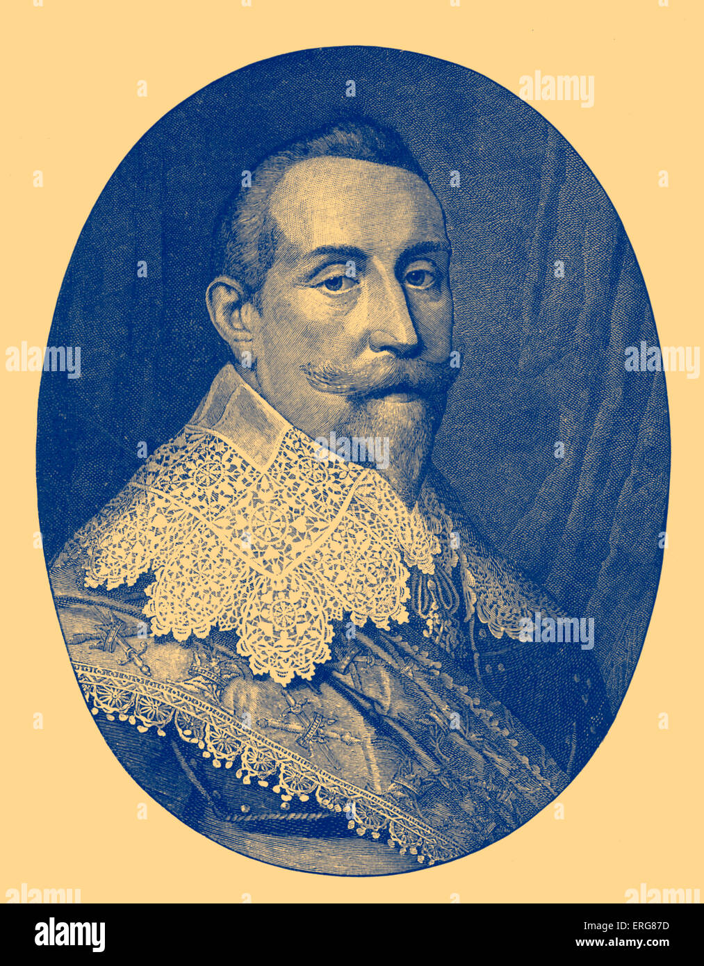 Gustavo Adolfo di Svezia/ re Gustav II Adolf (1594 - 1632). Il re ha portato l'esercito svedese durante la Guerra dei Trent'anni. Foto Stock