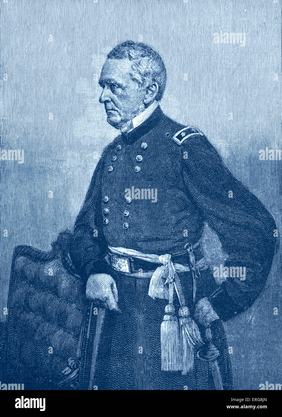 John Adams Dix - La Guerra civile americana. Union Army maggiore generale, comandato Fort Monroe (Hampton, Virginia) dal 2 Giugno 1862 - 18 luglio 1863. Successivamente Segretario del Tesoro, U.S. Il senatore e il ventiquattresimo governatore di New York. 24 Luglio 1798 - 21 aprile 1879. Foto Stock