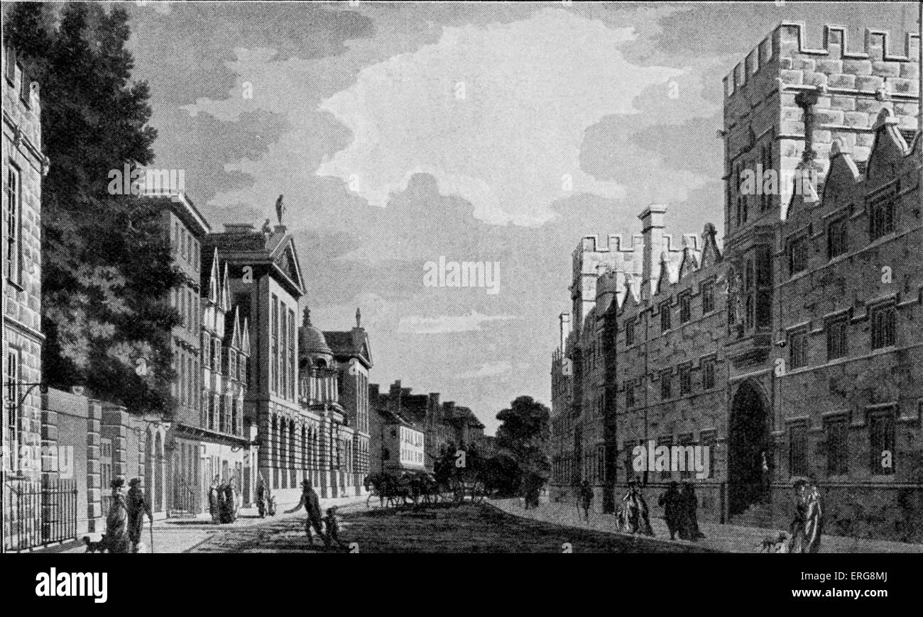 University College di Oxford, UK. Come è apparso quando Percy Shelley studiato vi (1810 - 11). PBS: poeta romantico inglese, 4 Foto Stock