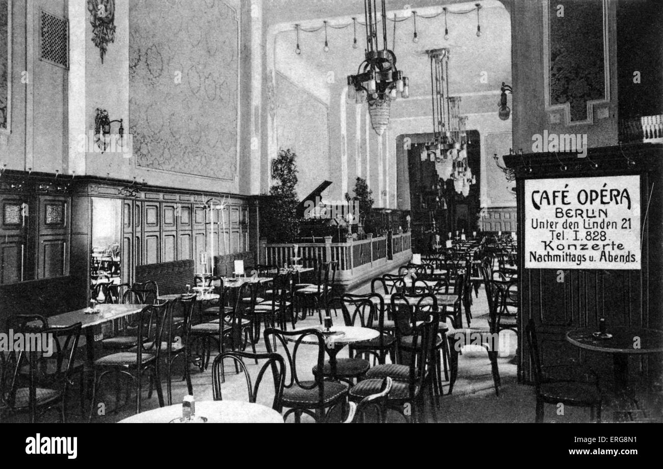 Café Opéra, Berlino, Germania. Nei primi anni del XX secolo. Foto Stock