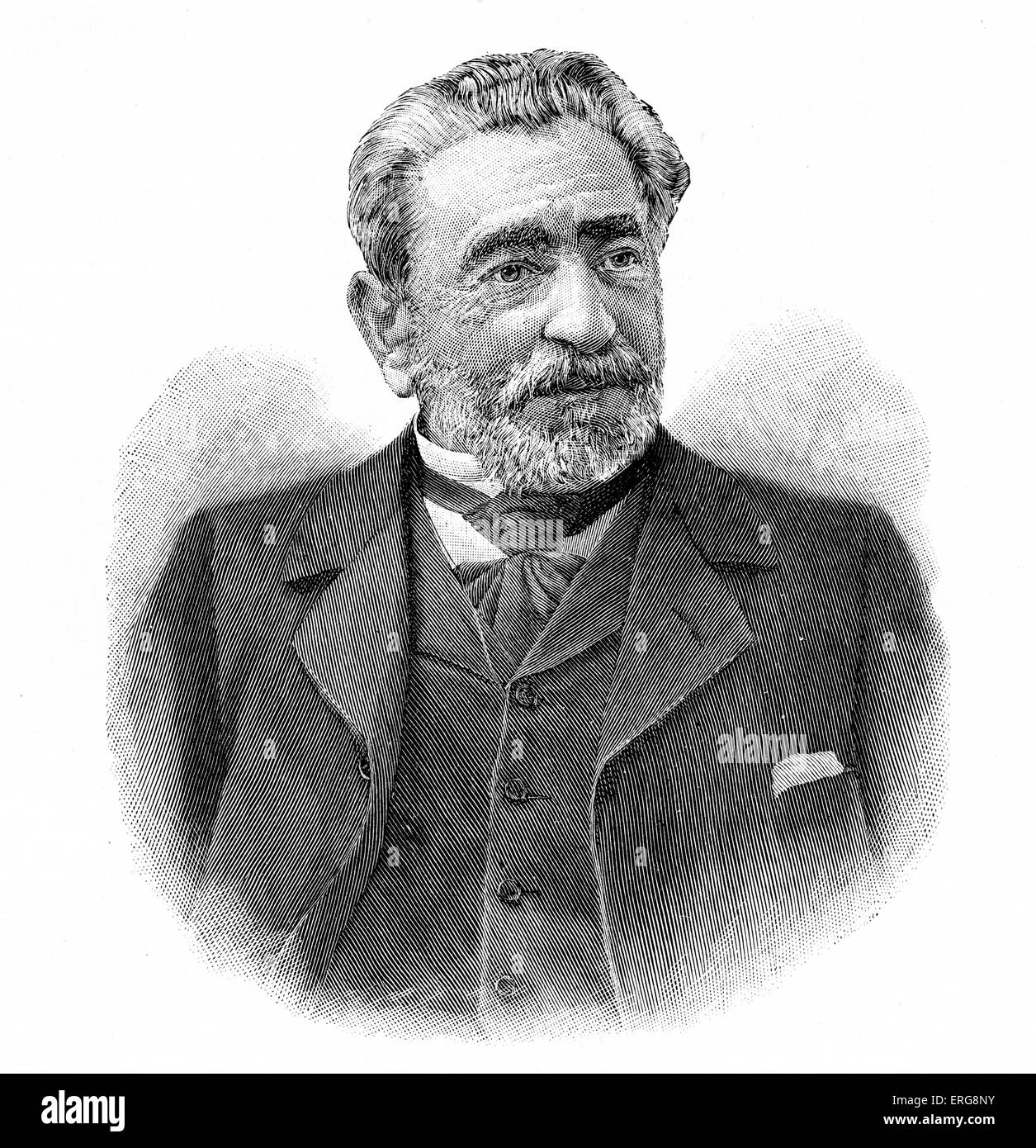 Senor Sagasta, il Primo Ministro spagnolo dal 1870 - 1902. Práxedes Mateo Sagasta y Escolar: b. 21 Luglio 1825 - d. Il 5 gennaio 1903. Foto Stock