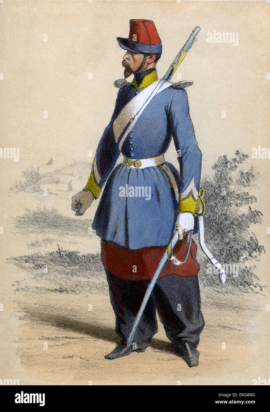 Chasseur d'Afrique: membro dell'esercito dell'Africa (Armée d'Afrique), facendo riferimento a quelle porzioni dell'esercito francese assunti Foto Stock