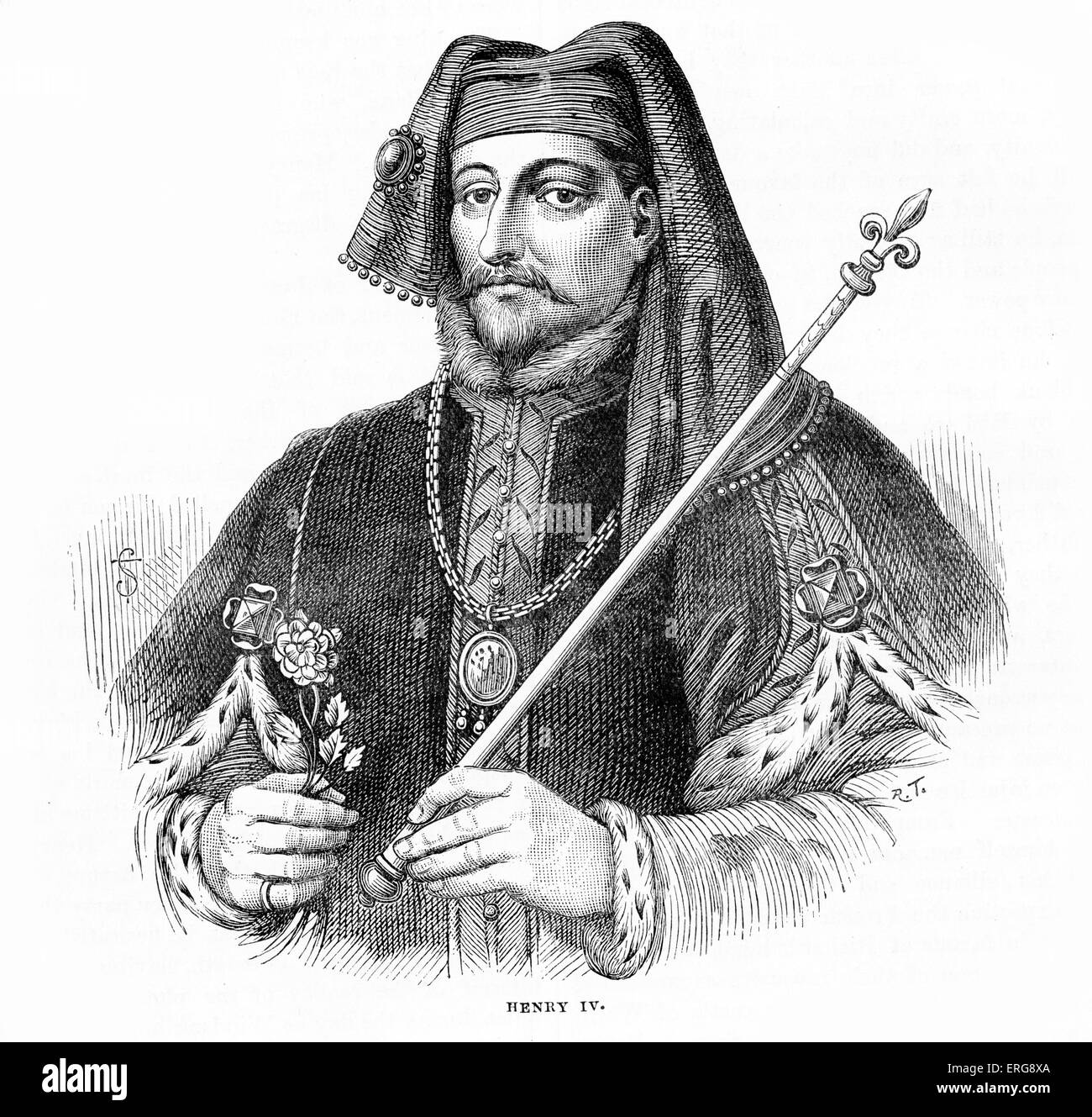 Enrico IV d'Inghilterra. Re di Inghilterra e signore di Irlanda (1399-1413), eventualmente 3 Aprile 1366 - 20 Marzo 1413. Dopo il XVI secolo la pittura. Foto Stock