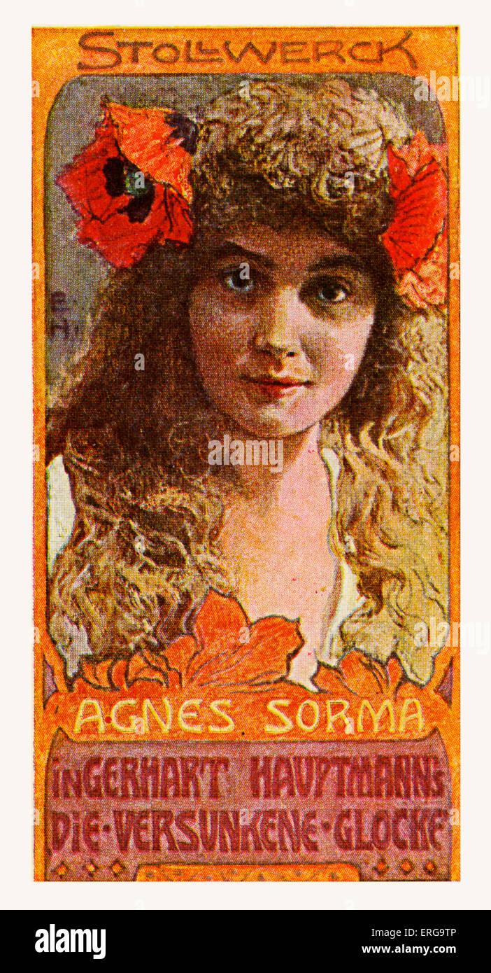 Sorma Agnes in Die Versunkene Glocke da GERHART HAUPTMANN [Sunken Bell] - Riproduci. Come: Tedesco - nato attrice, née Agnes Foto Stock