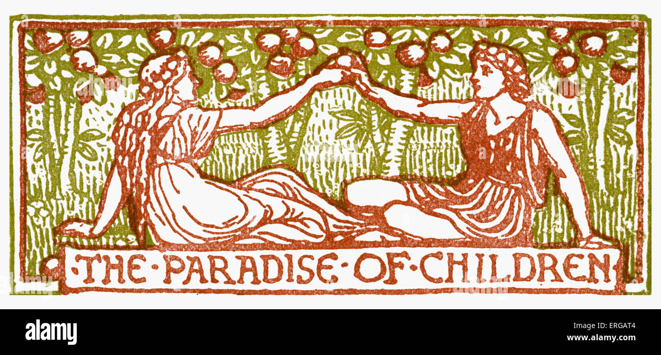 Il paradiso dei bambini. Illustrazioni di Walter Crane 1845 -1915. ( Titolo per il mito di Pandora contenute in 'Wonder libro Foto Stock