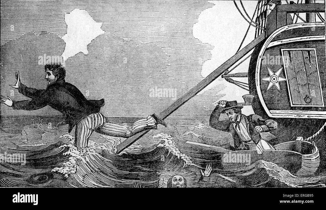A piedi il listone (i pirati proprio libro, pubblicato Philadelphia 1842). Foto Stock
