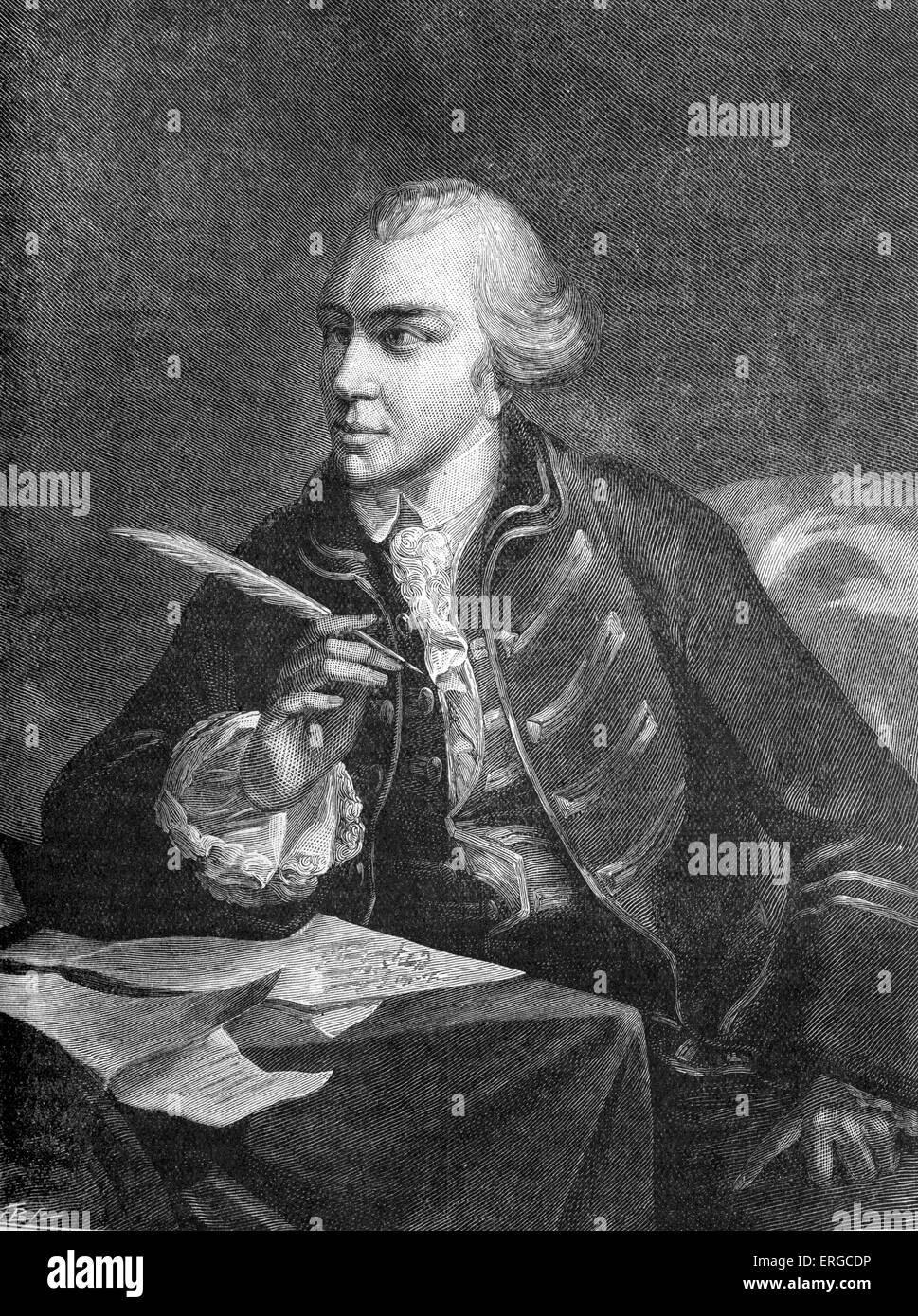 Giovanni documento Wilkes - ritratto. Politico inglese, giornalista e radicale. Noto per introdurre la riforma nel Parlamento britannico, la sua Foto Stock