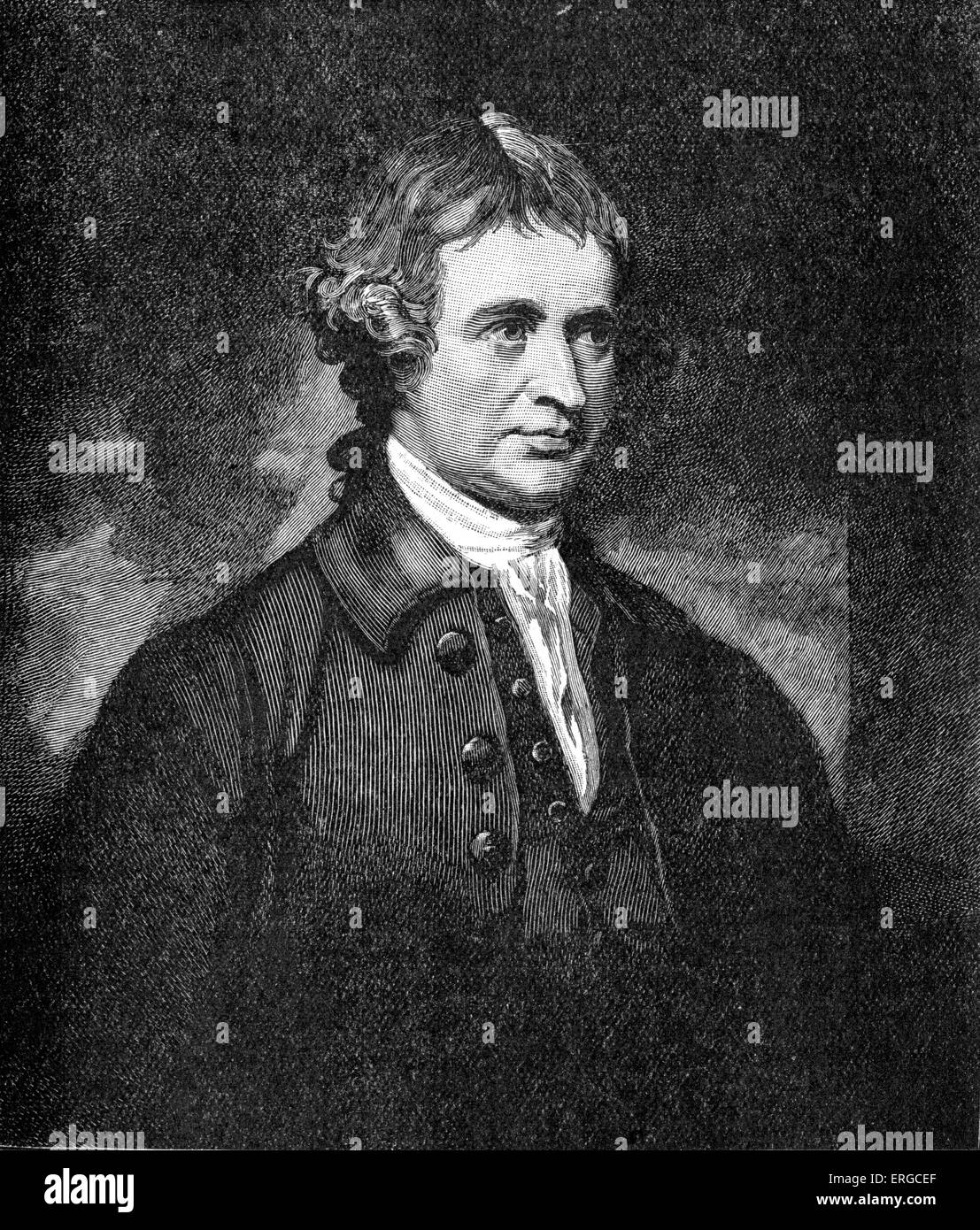 Edmund Burke - ritratto dopo George Romney. Uomo politico anglo-irlandese e oratore: 12 gennaio 1729 - 9 luglio 1797. Supportato il Foto Stock