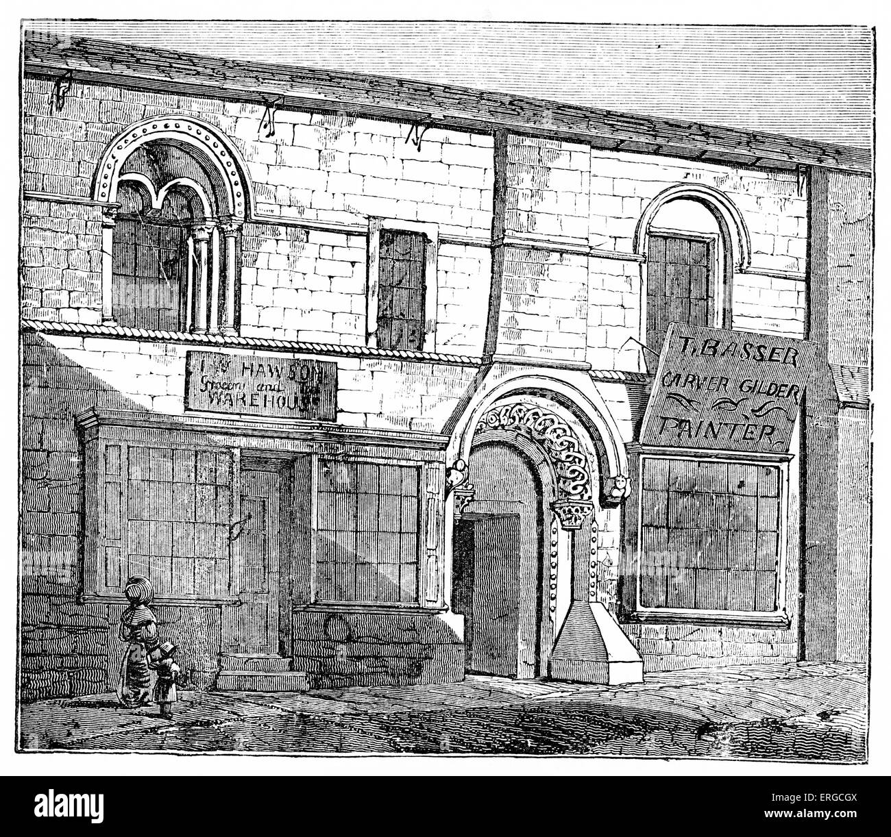Ebreo 's House a Lincoln. Pensa che data dal 1150, pensato per essere più antica casa di abitazione in Europa. A quel tempo, Lincoln è stata un importante centro ebraico in Inghilterra. Foto Stock