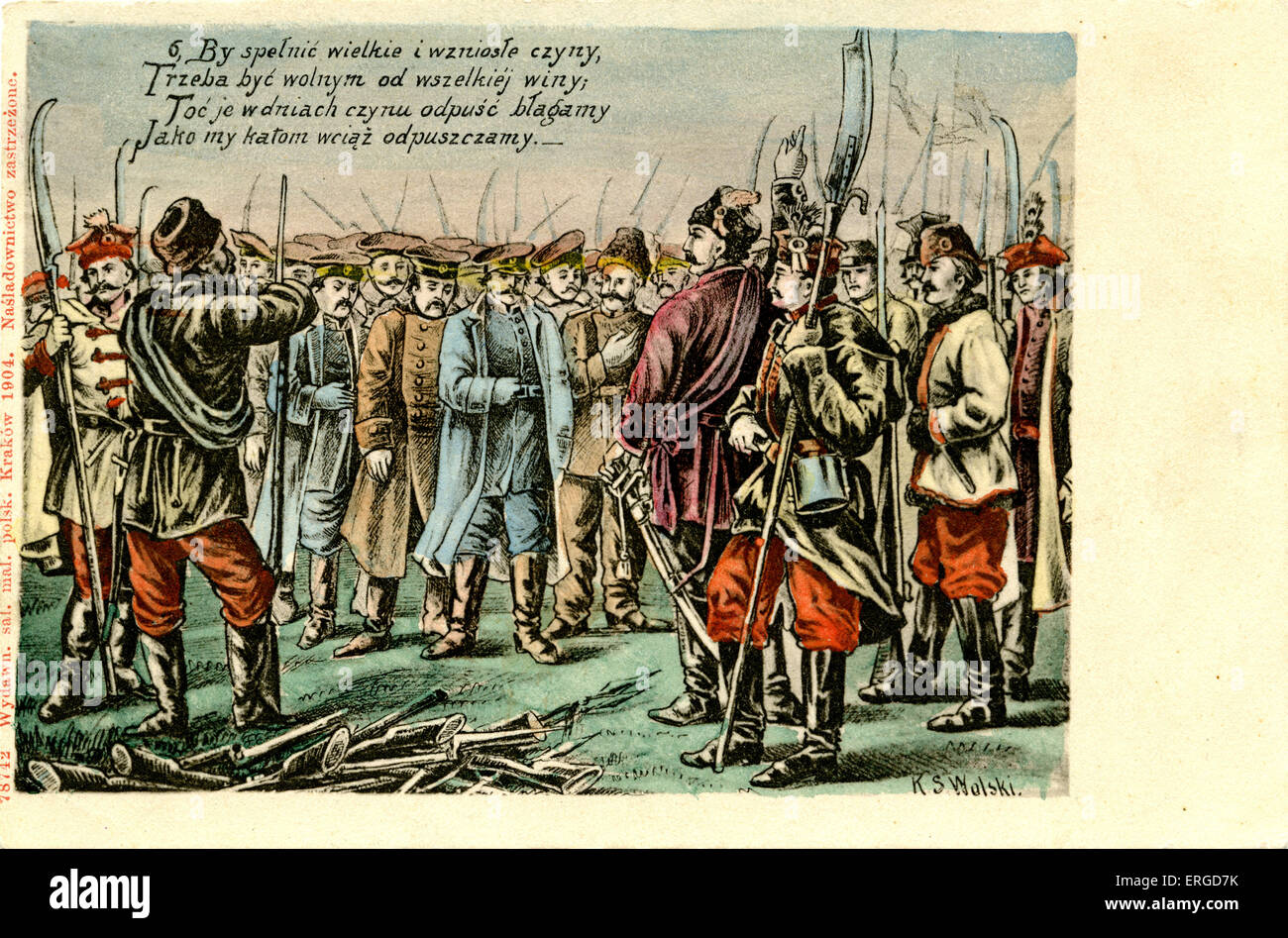 L'insurrezione del gennaio, 1863 - 1865. Gli insorti Polish-Lithuanian alzò la mano contro l'impero russo, ma alla fine sono stati Foto Stock