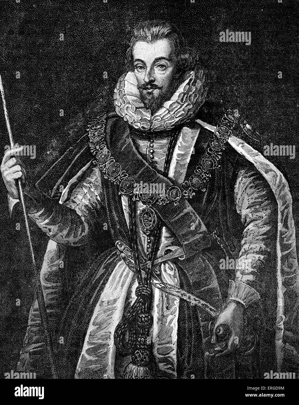 Sir Robert Cecil, 1° Conte di Salisbury. Il segretario di Stato e spymaster per Re Giacomo I d'Inghilterra: c.1563 - 24 maggio 1612. Foto Stock