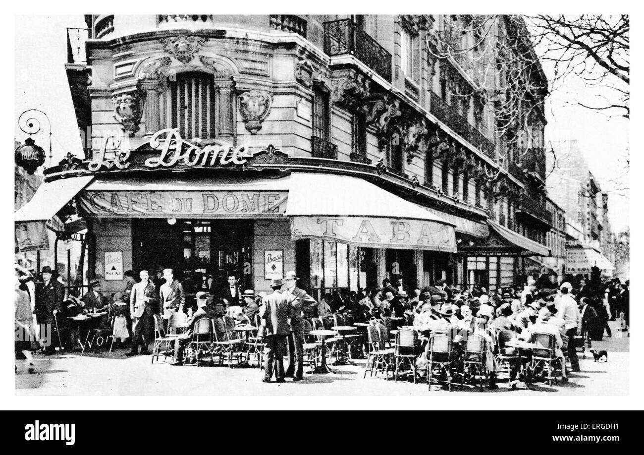 Il Cafe du Dôme, Parigi. Nei primi anni del XX secolo. Foto Stock