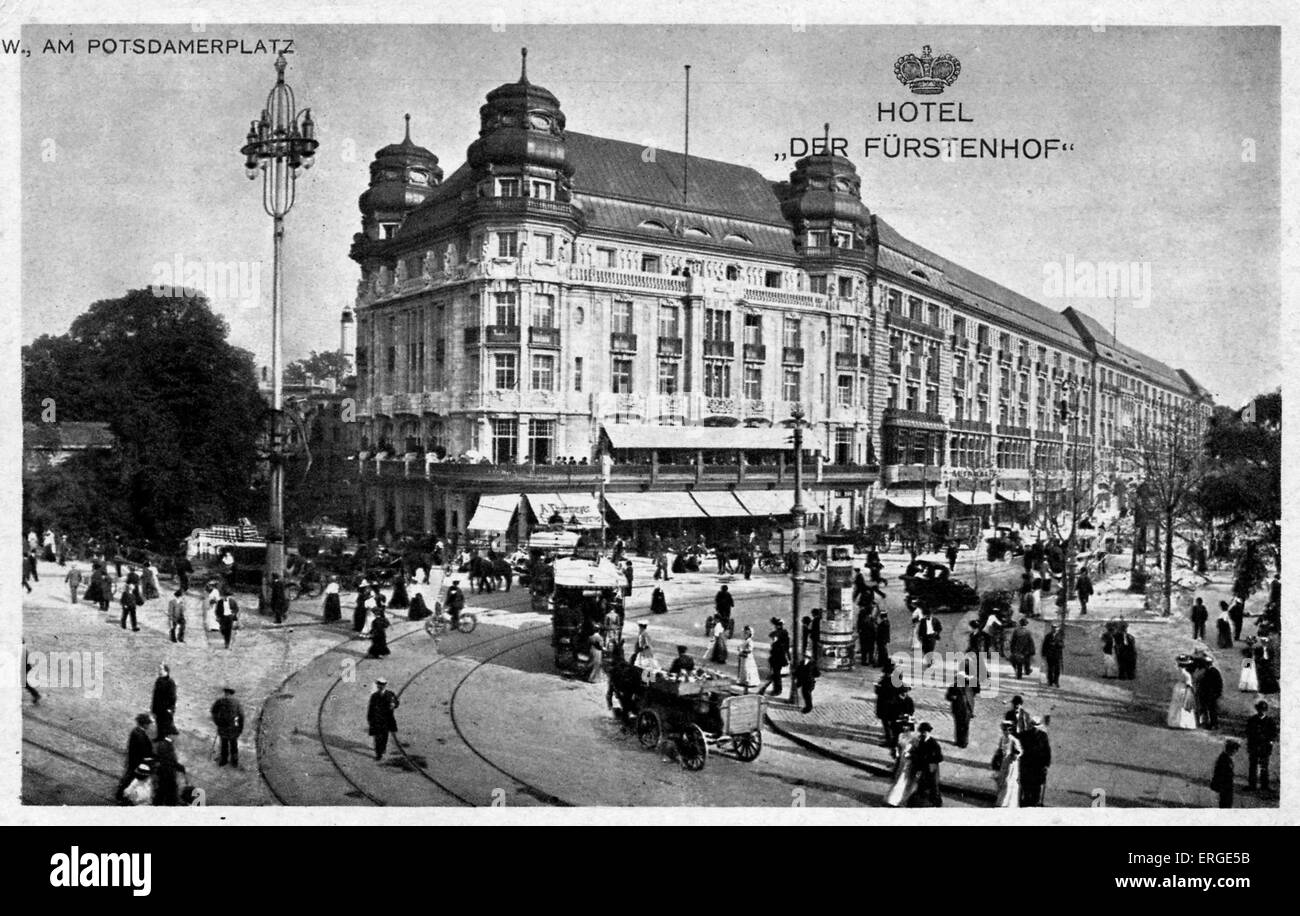 Hotel 'Der Fürstenhof', Potsdamer Platz, Berlin, Germania. Nei primi anni del XX secolo. Foto Stock