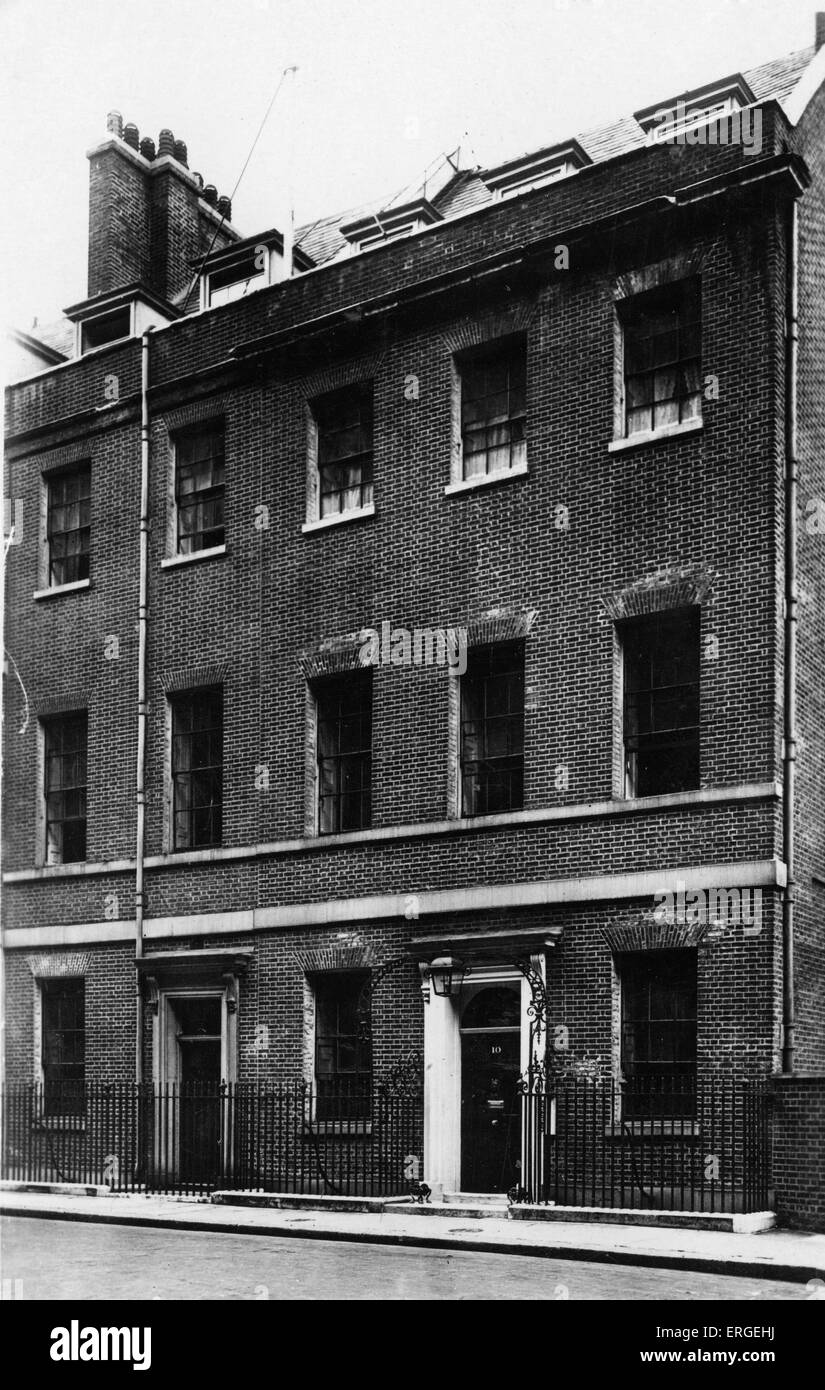 A Downing Street, Londra, Regno Unito. 1920s. Residenza ufficiale del Primo Ministro britannico. Foto Stock