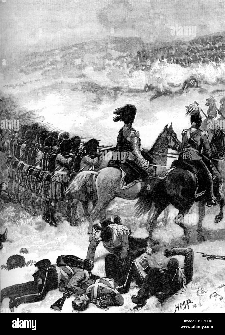 I Montanari alla battaglia di Alma. British vanguard il 20 settembre 1854, durante la Guerra di Crimea (Ottobre 1853 - Febbraio Foto Stock