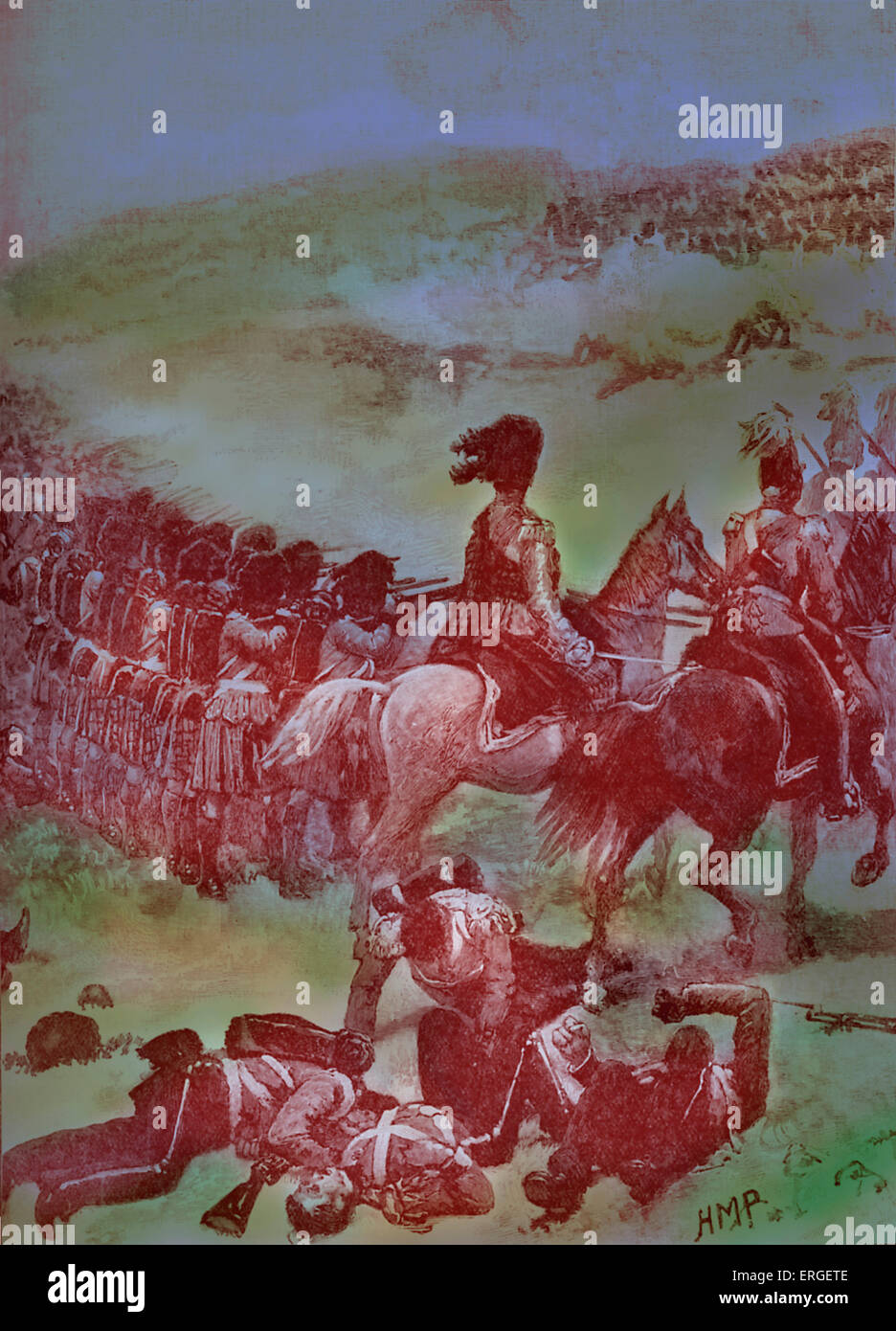 I Montanari alla battaglia di Alma. British vanguard il 20 settembre 1854, durante la Guerra di Crimea (Ottobre 1853 - Febbraio Foto Stock