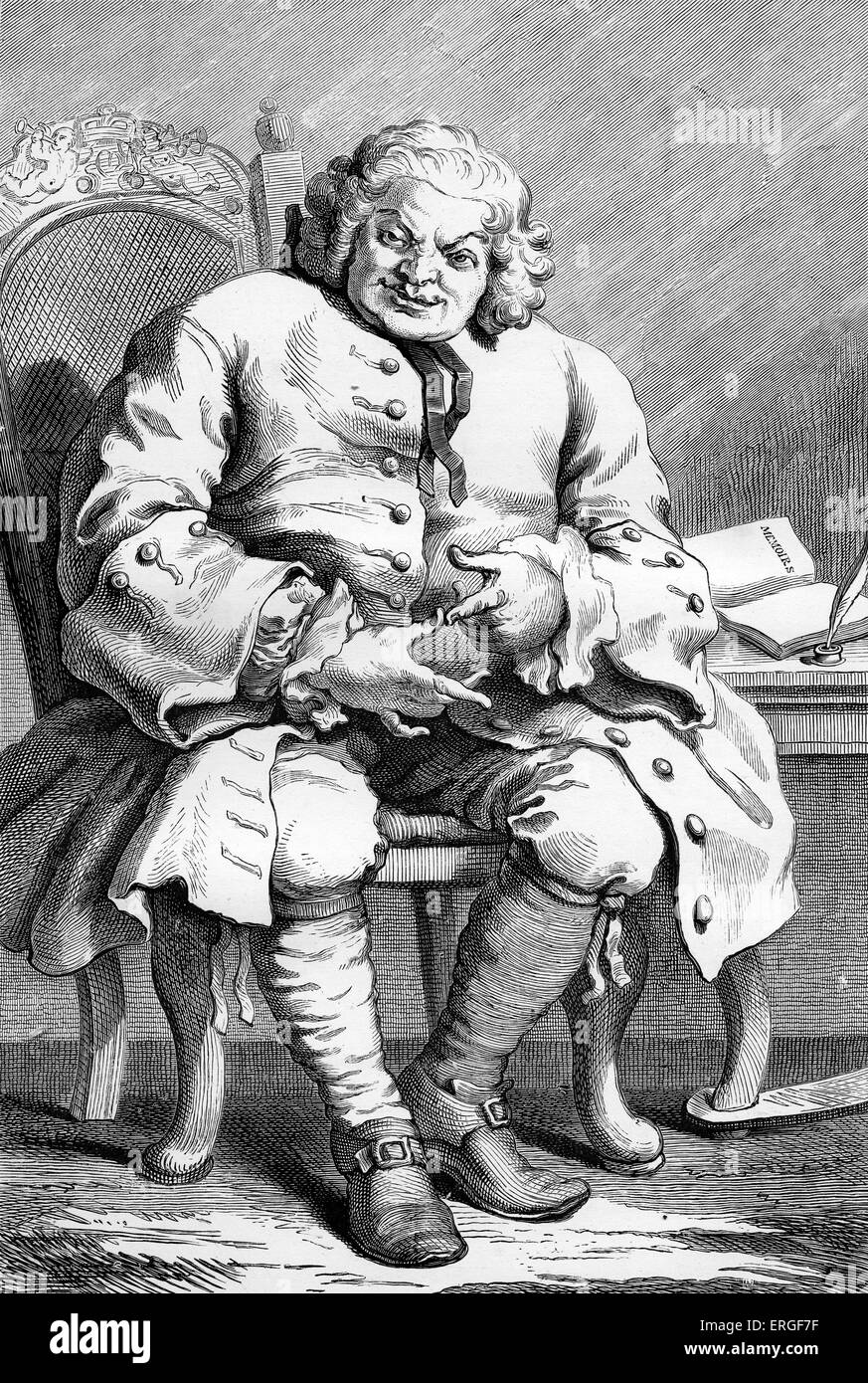 Simon Signore Lovat da William Hogarth. WH: artista inglese - 1697 -1764. Foto Stock