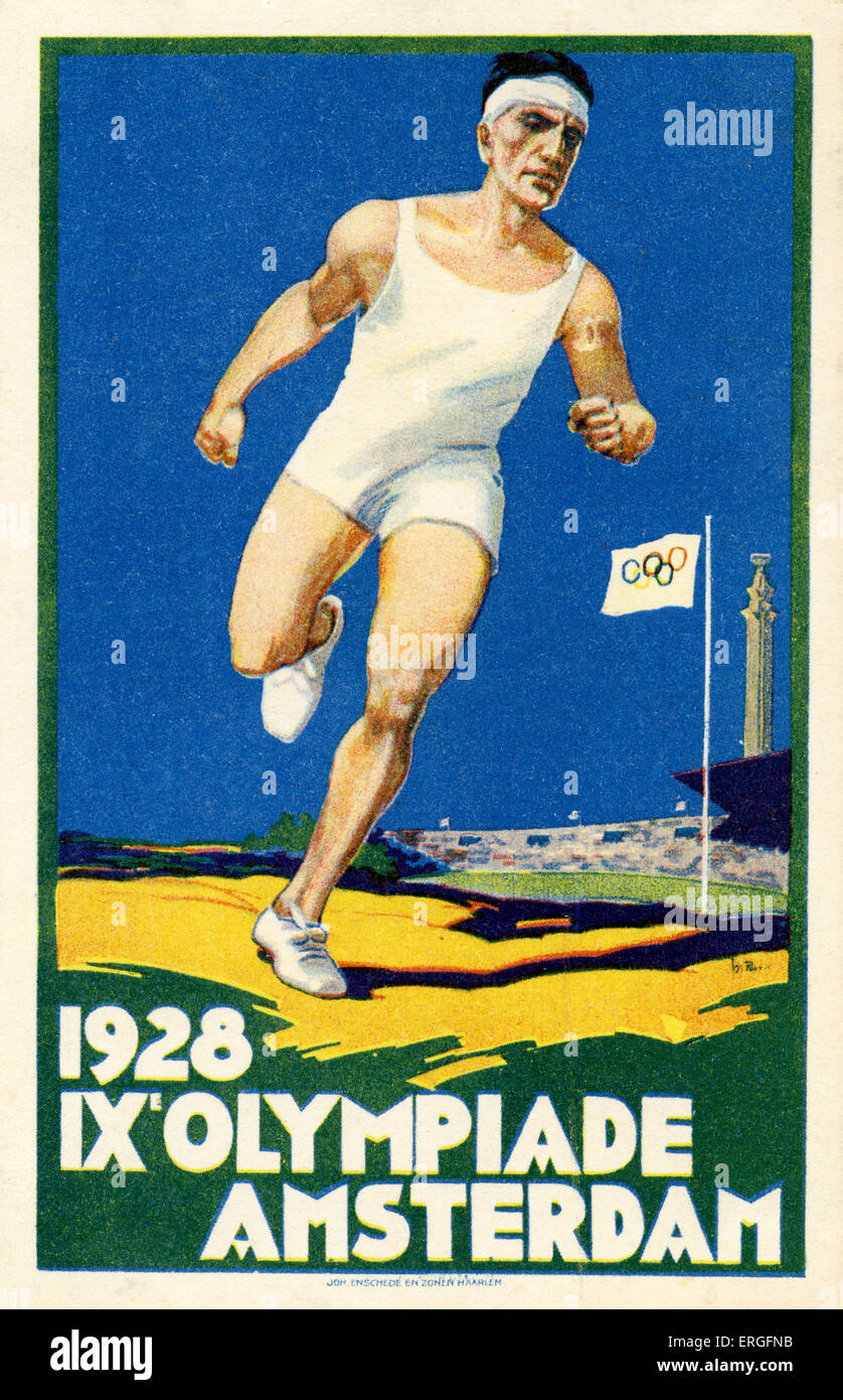 Olimpiadi 1928 Amsterdam, Paesi Bassi. Runner, velocista nel IX (nono) Olympiade. Foto Stock