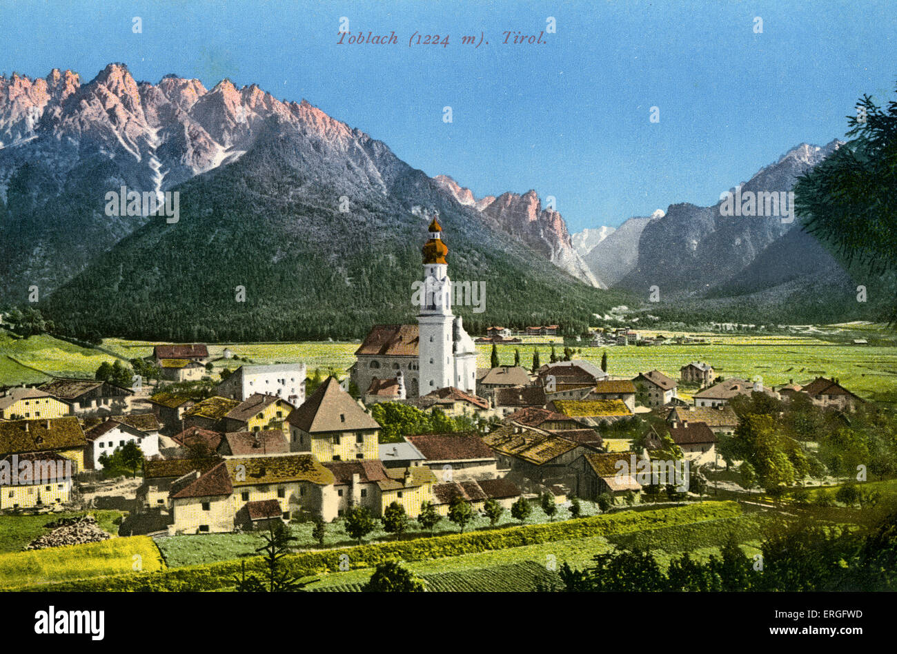 Dobbiaco, Alto Adige al momento di Austro-ungarico (giorno moderno Italia). Foto Stock