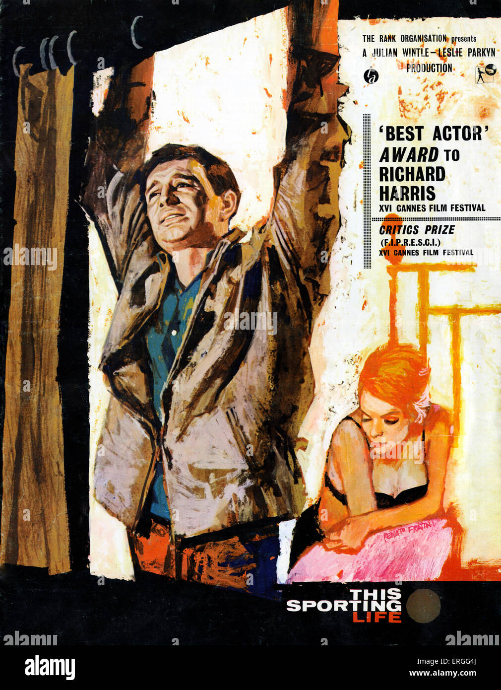 Questa vita sportiva - film poster. 1963 film diretto da Lindsay Anderson. Richard Harris come Frank Machin e Rachel Roberts come Foto Stock