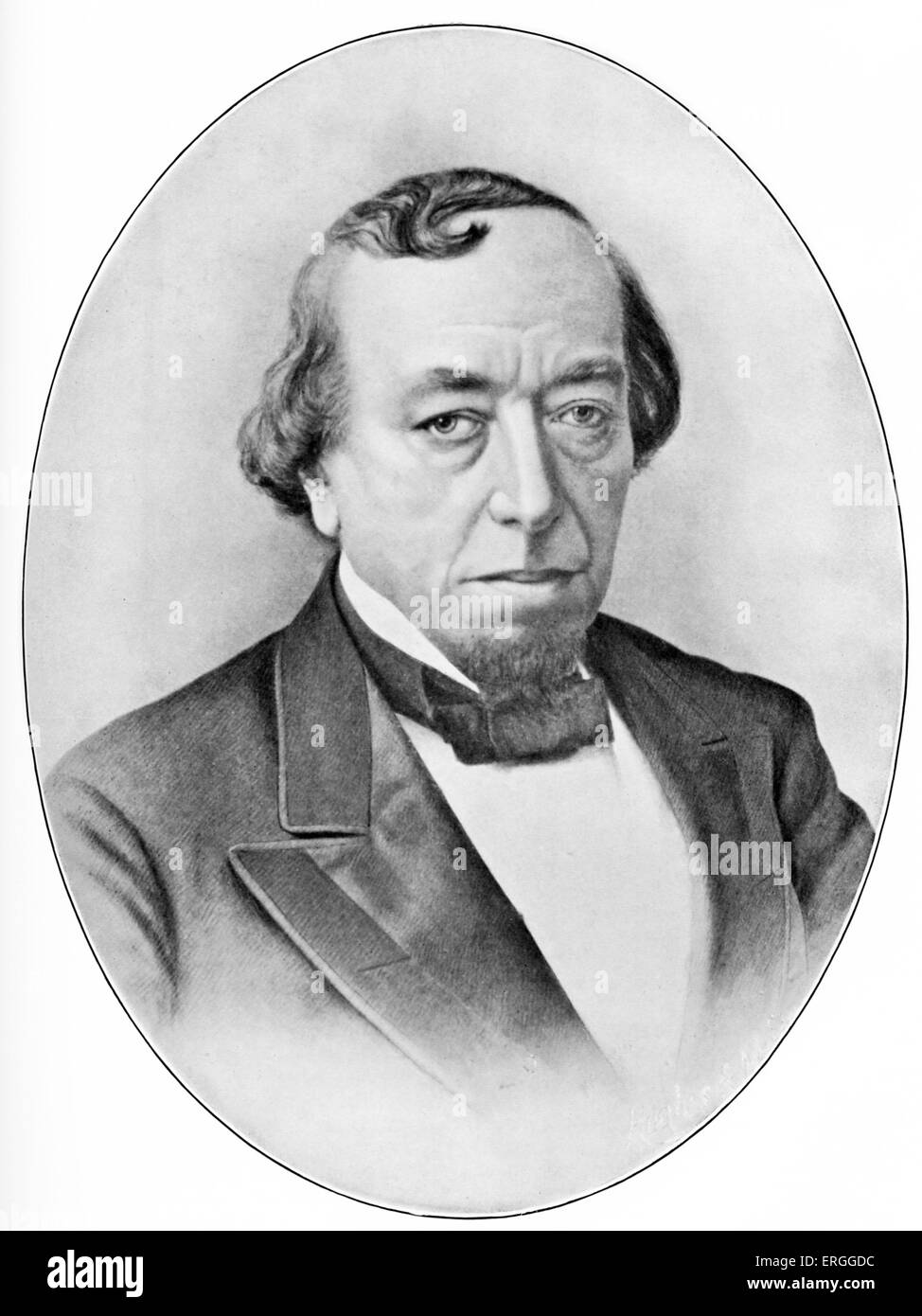 Benjamin Disraeli, 1° Conte di Beaconsfield - ritratto dopo la fotografia. Primo ministro britannico, deputato conservatore Foto Stock