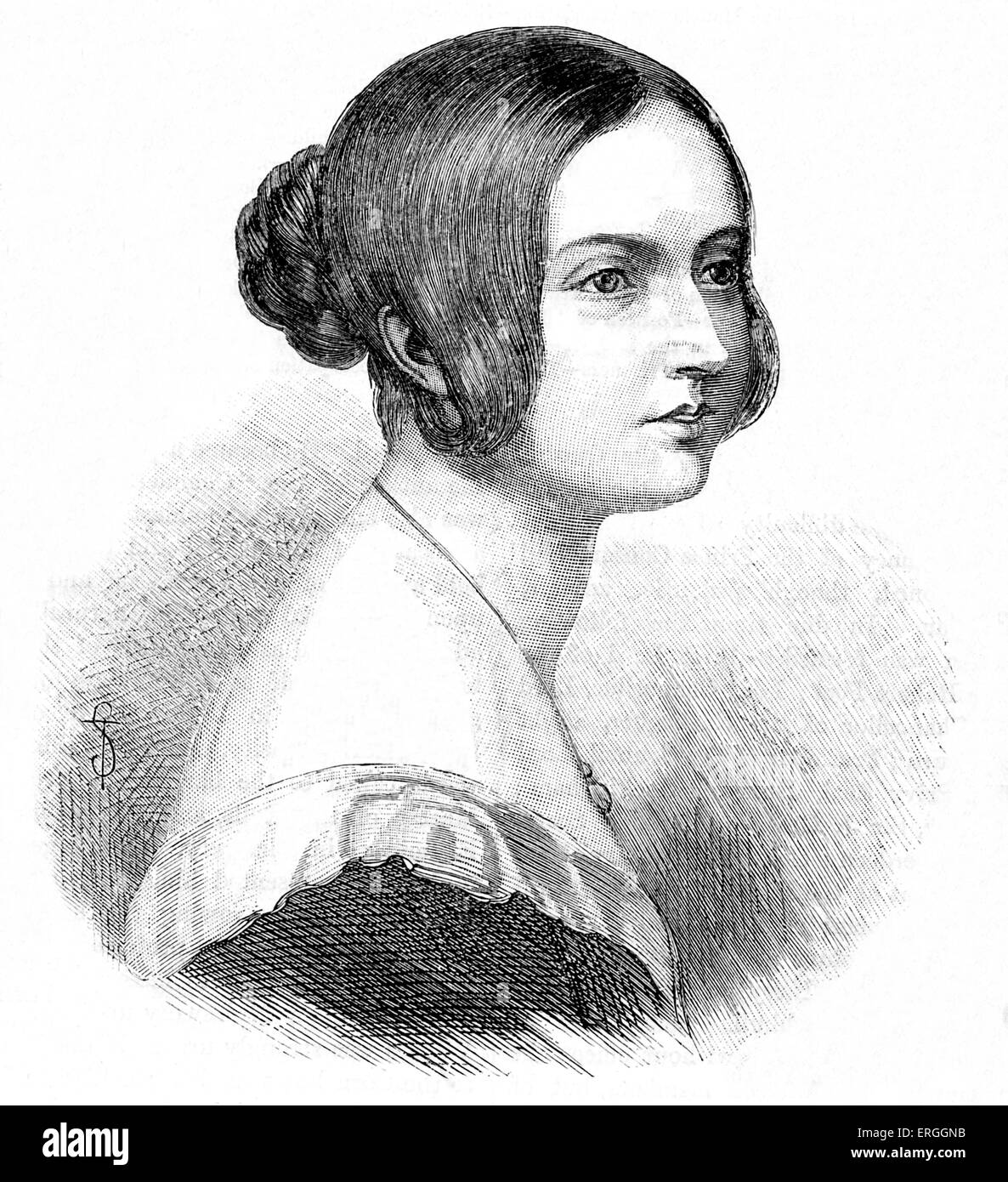 La regina Victoria - ritratto dopo la verniciatura del tempo della sua adesione (c. 1837). Sovrano del Regno Unito di Gran Bretagna Foto Stock