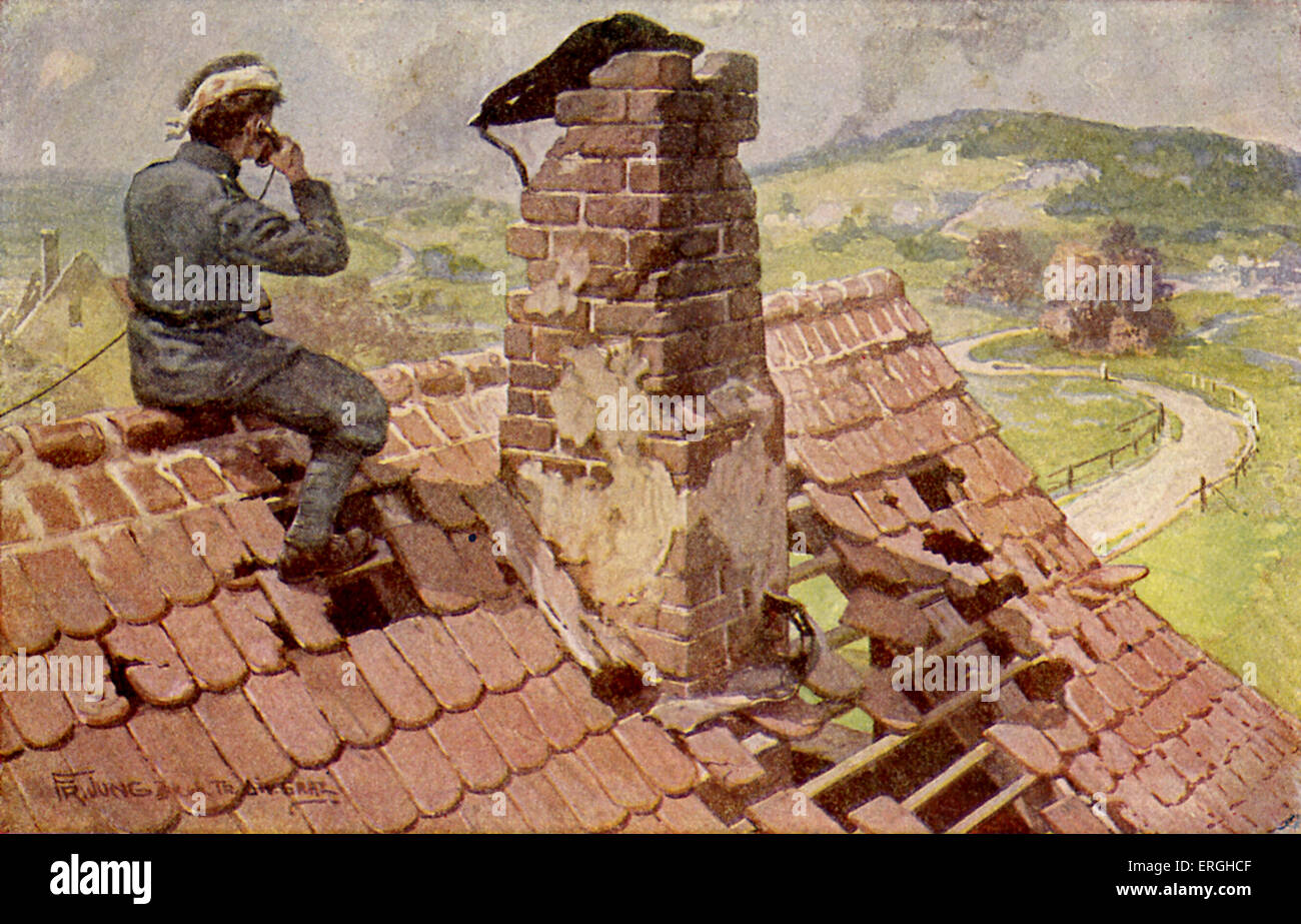 Guerra Mondiale 1: osservazione post di Leopald Wiestl, caporale di n. 1 Reggimento di Fanteria (K.K. Landwehrinfanterieregimentes n. 1). Foto Stock