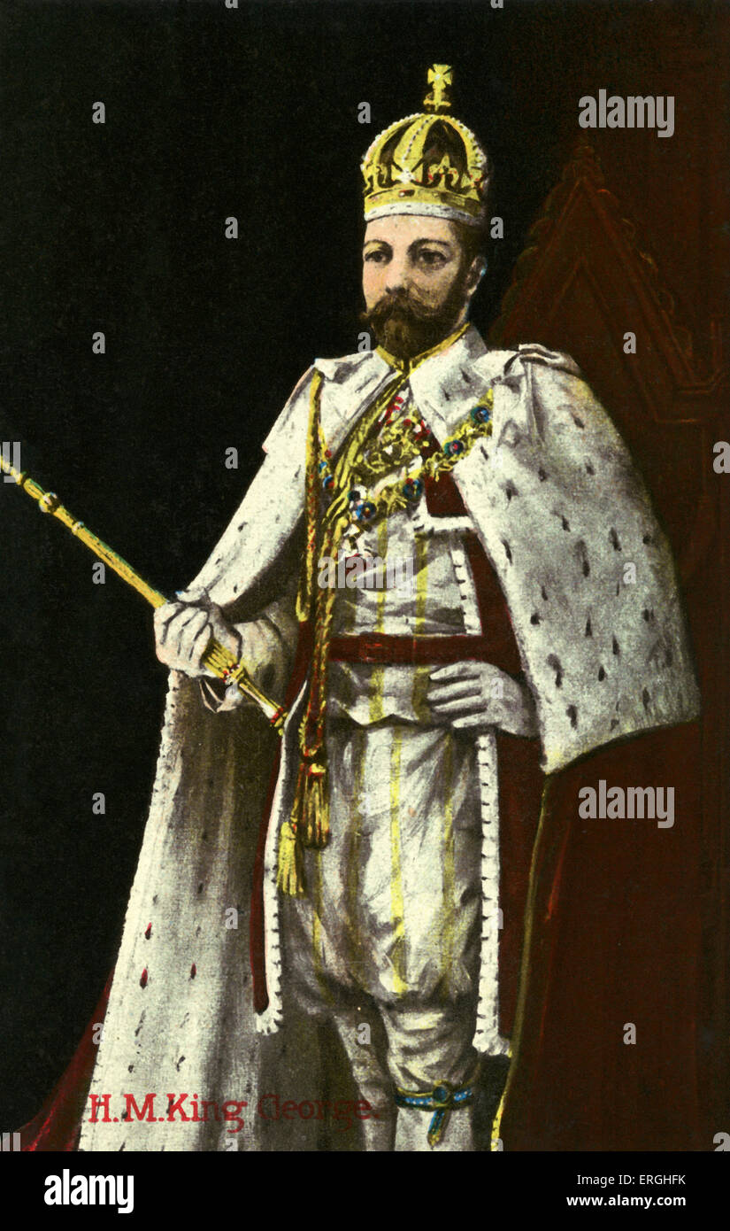 George V - ritratto. Re del Regno Unito e i domini britannici, e l'Imperatore dell'India a partire dal 6 maggio 1910. 3 Giugno 1865 - Foto Stock