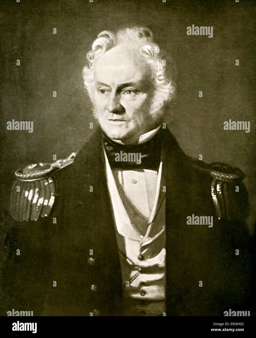 Sir William Edward Perry - Ritratto di inglese-ammiraglio e Arctic explorer. 19 Dicembre 1790 - 8 o 9 luglio 1855. Foto Stock