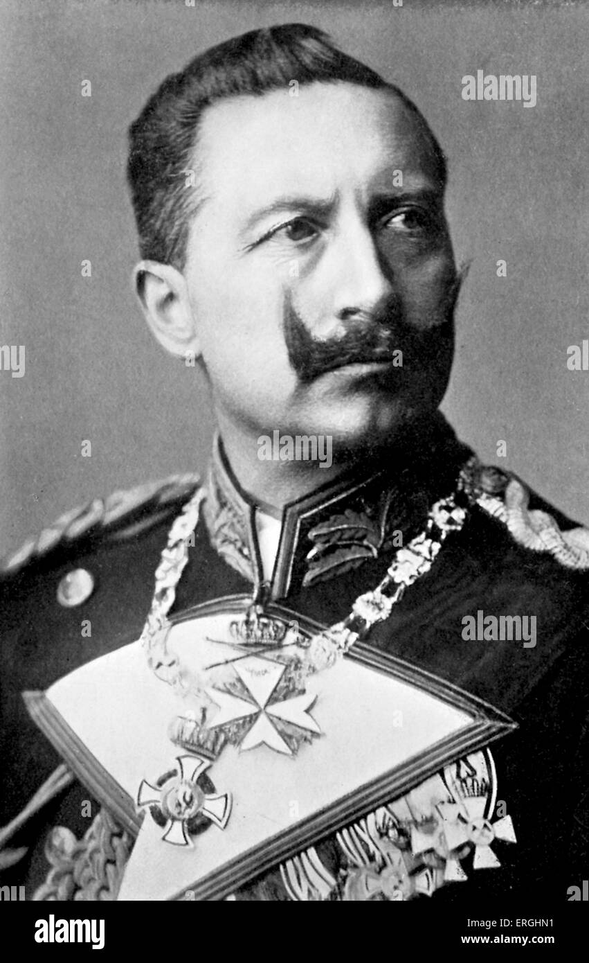 Wilhelm II , Imperatore tedesco dal 1888 - 1941. L'ultimo imperatore di Germania e re di Prussia, b. Gennaio 1859 - d. Giugno Foto Stock