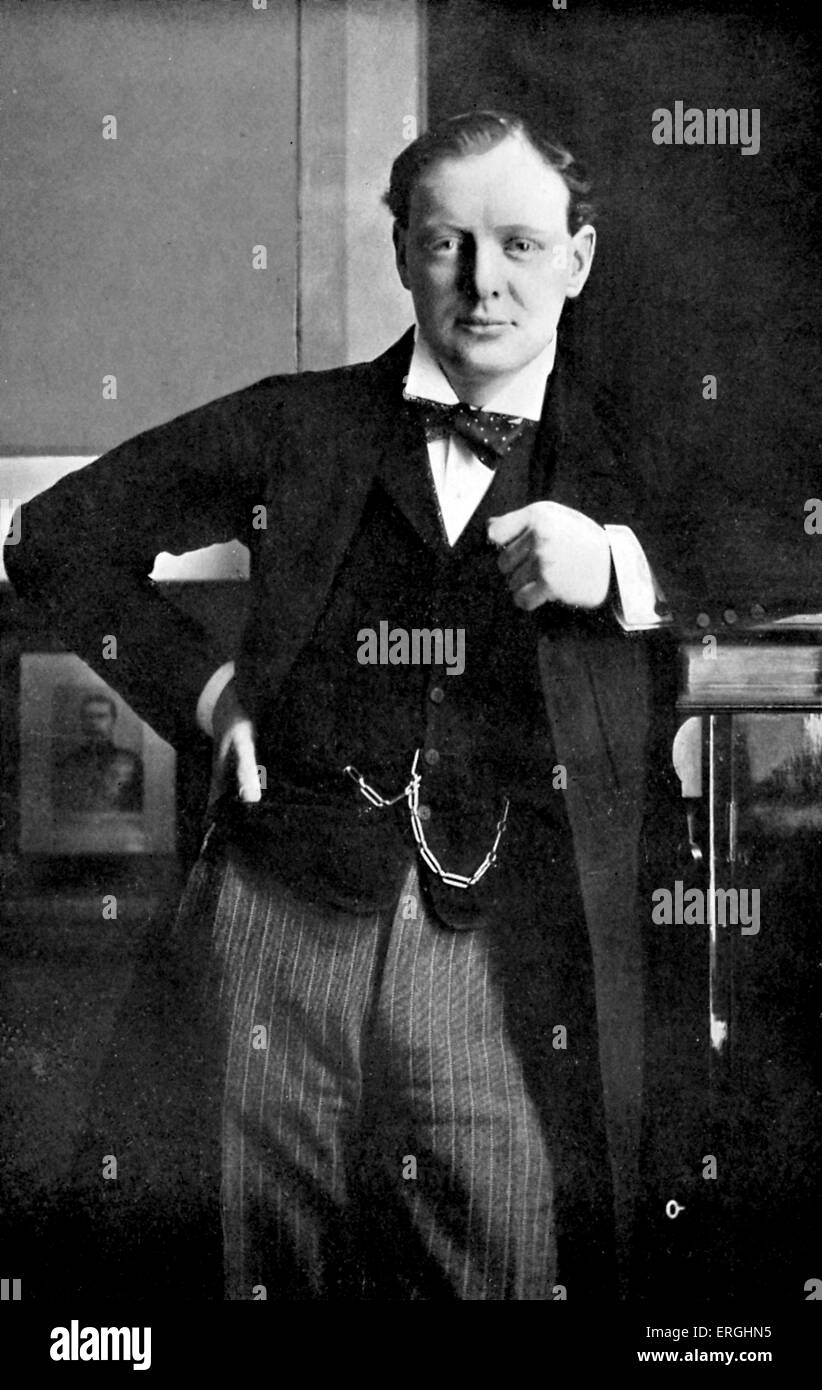 Winston Churchill - Ritratto dell'uomo politico britannico e primo ministro. 30 Novembre 1874 - 24 gennaio 1965. PM: 1940-1945 Foto Stock