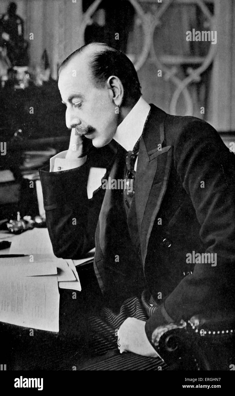 Lewis Vernon Harcourt, primo Visconte Harcourt. Liberale britannico politico del partito che ha tenuto l'ufficio di Gabinetto del Segretario di Stato per le colonie dal 1910 al 1915. 31 Gennaio 1863 - 24 febbraio 1922. Foto Stock