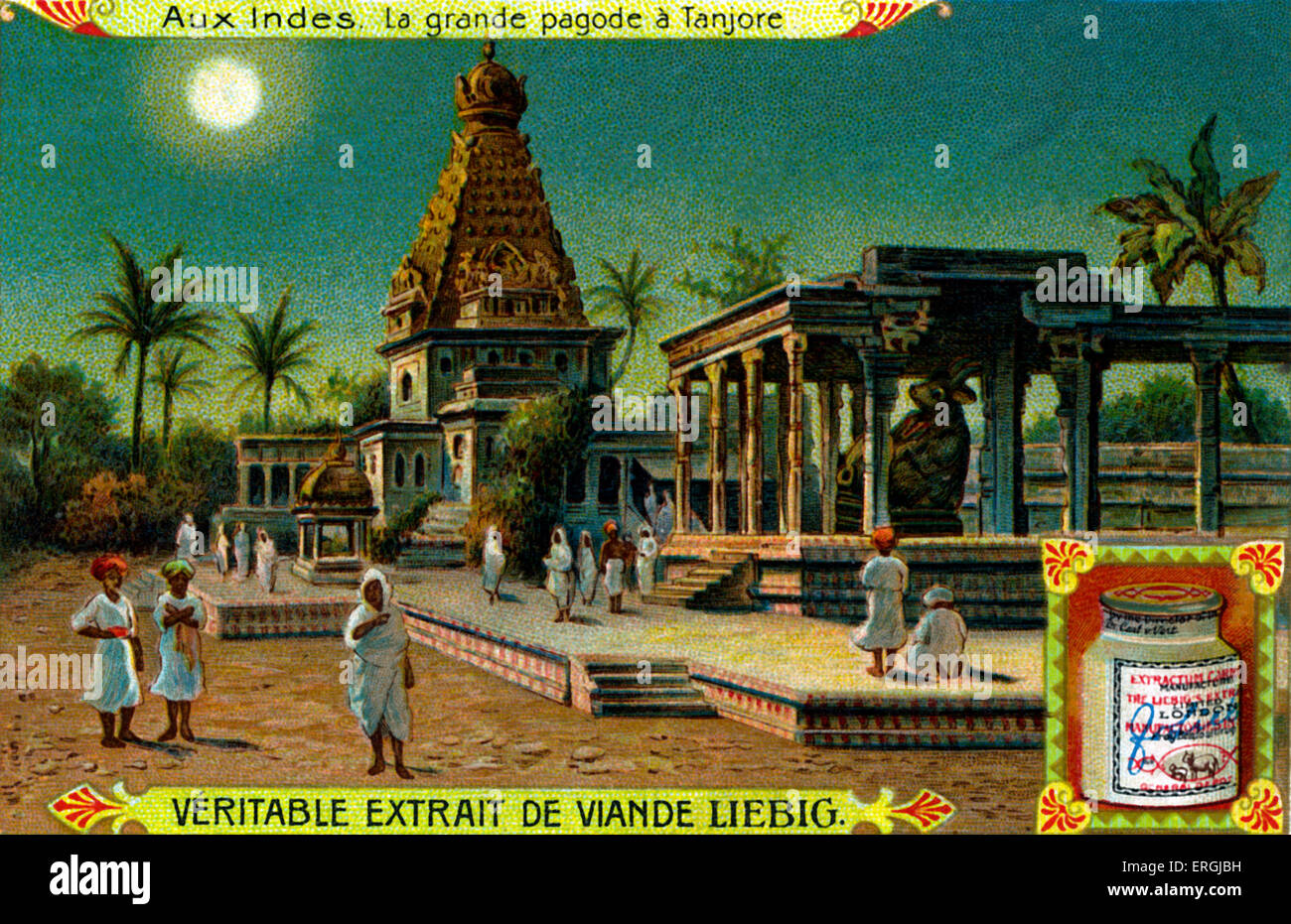 Tempio Brihadeeswarar a Thanjavur, in India. Noto anche come Peruvudaiyar Koyil/ pagoda a Tanjore. Nei primi anni del XX secolo Foto Stock