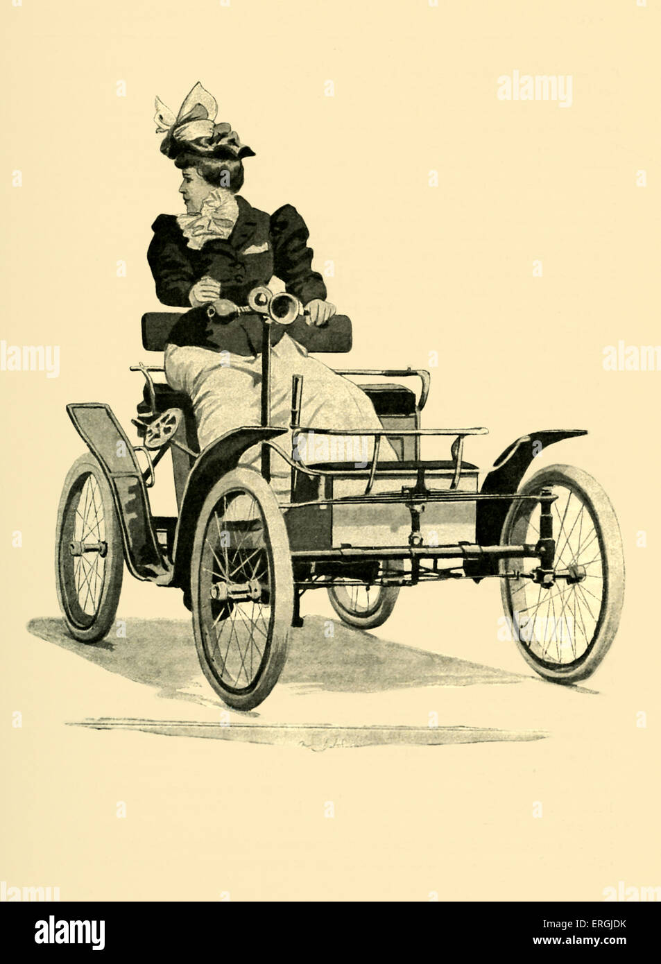 Automobile in miniatura (voiturette) da Decauville. Illustrazione, nei primi anni del XX secolo. Foto Stock