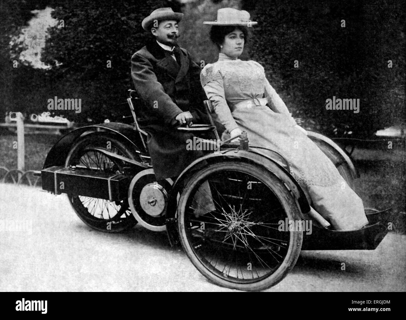 Automobile da Léon Bollé con due sedi. Inizio vettura francese fabbricati tra il 1896 e il 1931. Foto Stock