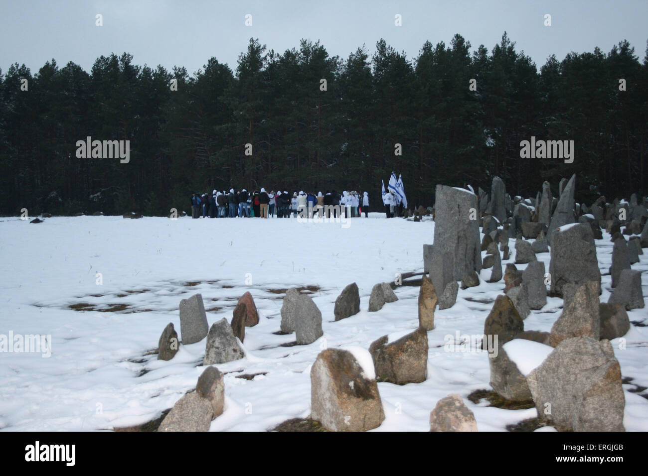 Treblinka, Polonia. Memorial. Sito di sterminio nazista camp attivo dal luglio 1942 all'agosto 1943 quando 870,000 ebrei furono Foto Stock
