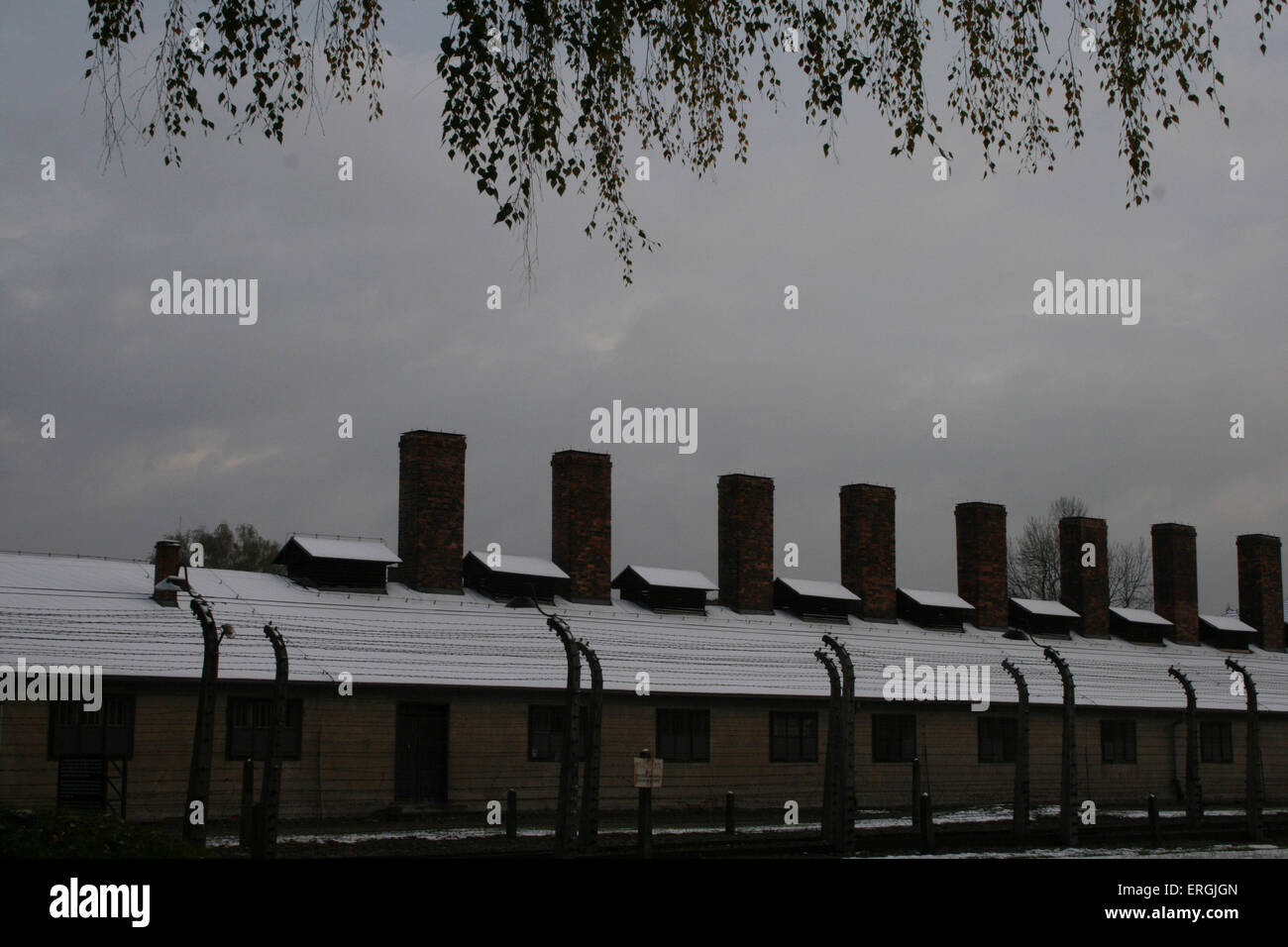 Campo di concentramento nazista di Auschwitz - I . Edifici amministrativa. (Konzentrationslager Auschwitz). 28.20.2012 Polonia Foto Stock