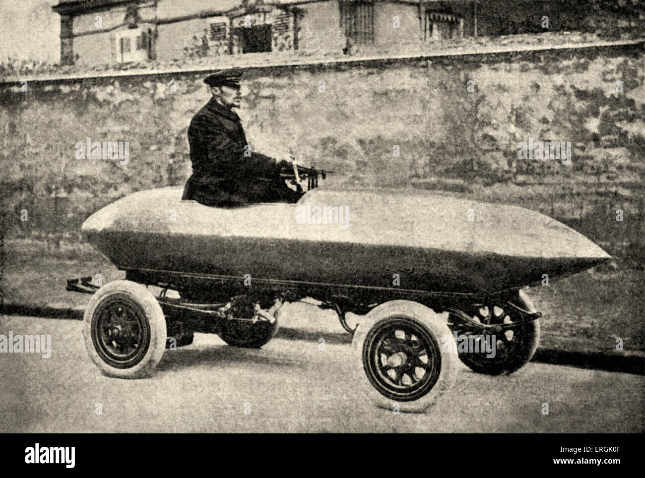 Elettrico auto racing con carrozzeria Rothschild in partinium (lega di alluminio). Foto Stock