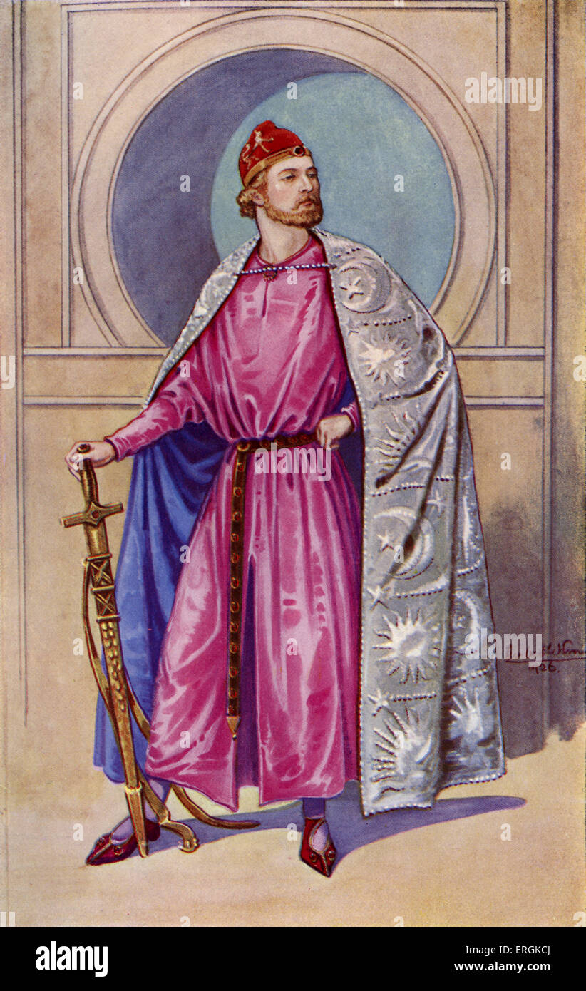 Richard I (1159-1199) in royal abito. Richard, noto anche come Riccardo Cuor di Leone, era un comandante in la terza crociata (1189-92) Foto Stock