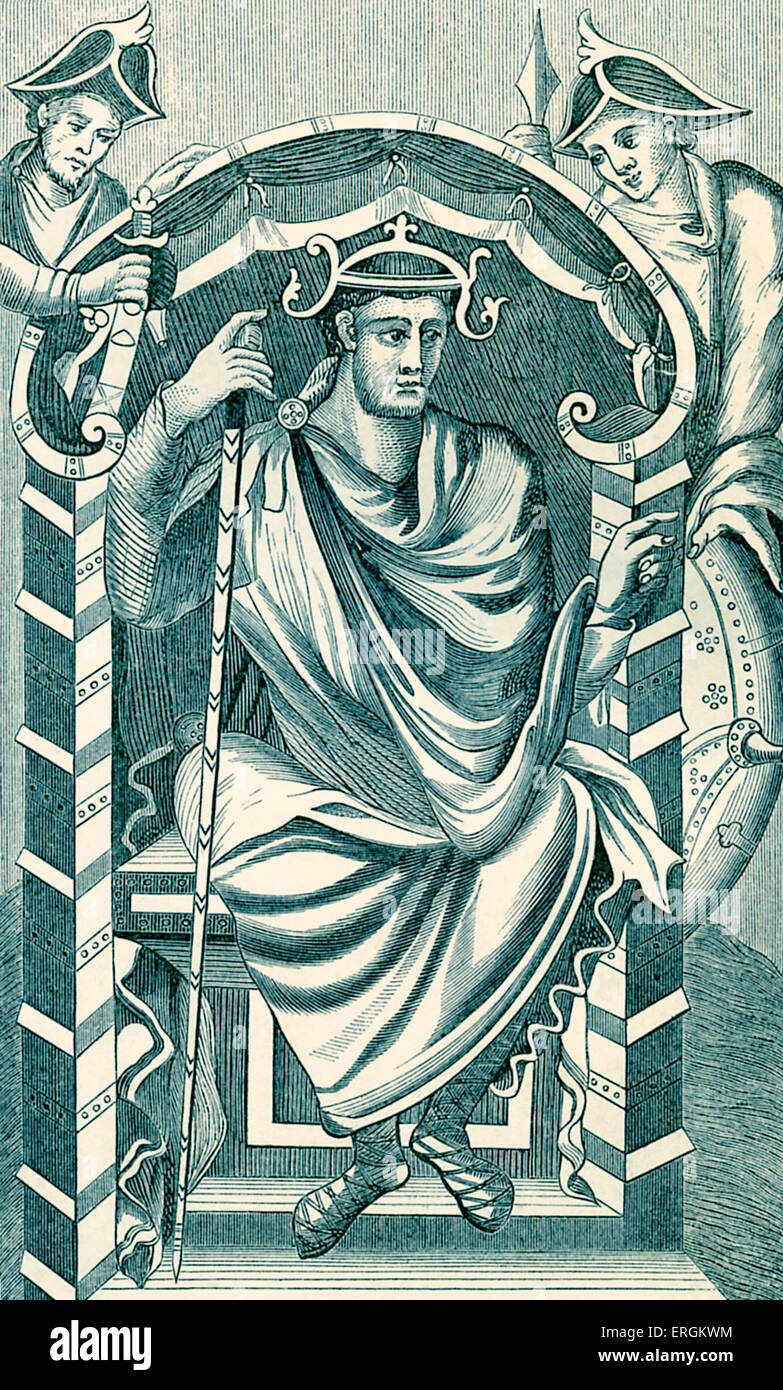 Lothaire/ Lothair MI/ Lothar I (795 - 855). L'imperatore del Sacro Impero Romano (817- 855), re di Baviera (815-817), re d'Italia (818-855) Foto Stock
