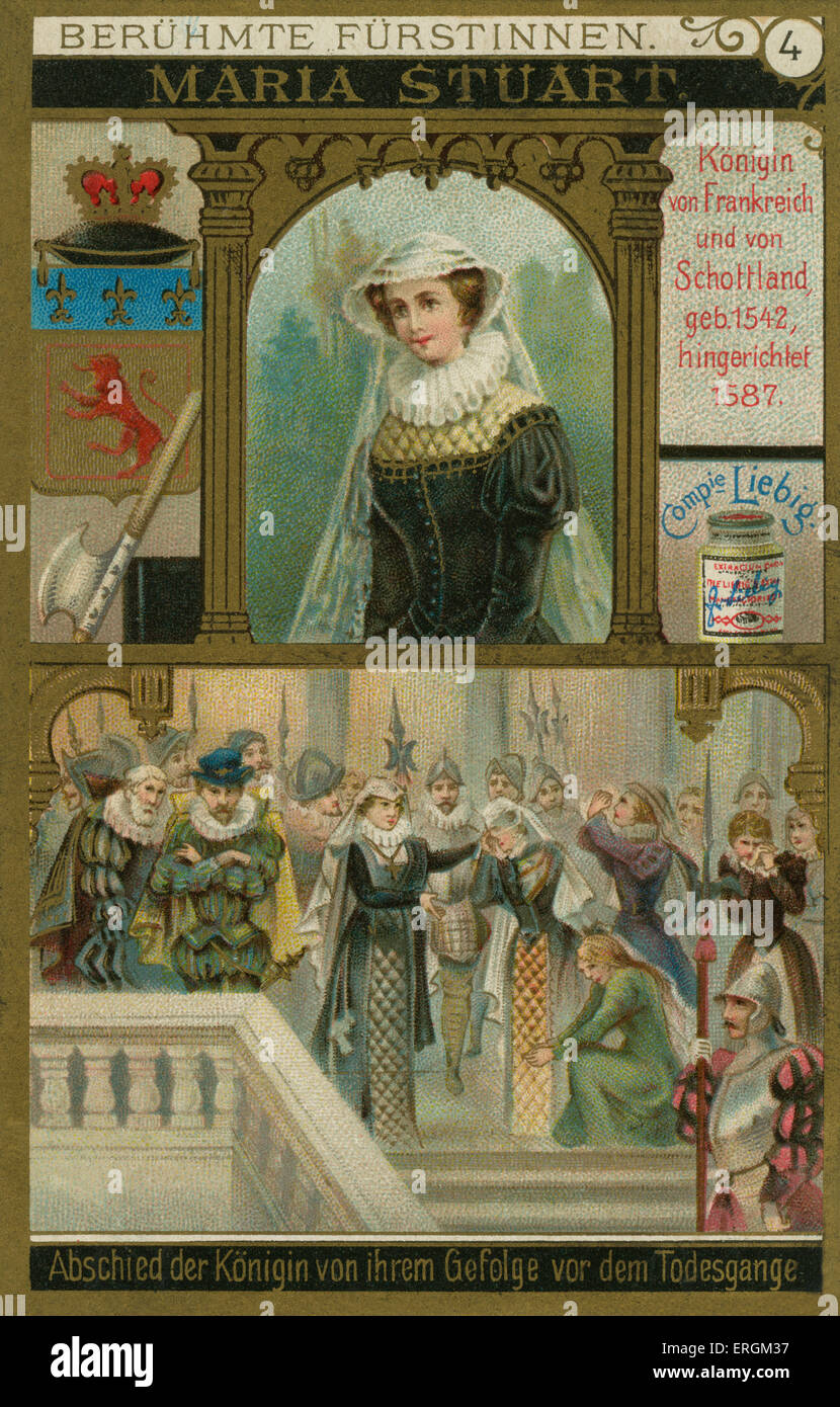 La regina Maria di Scozia / Maria Stuart / Maria I di Scozia. La didascalia recita: Maria Stuart regina di Francia e Scozia, nato nel 1542 Foto Stock