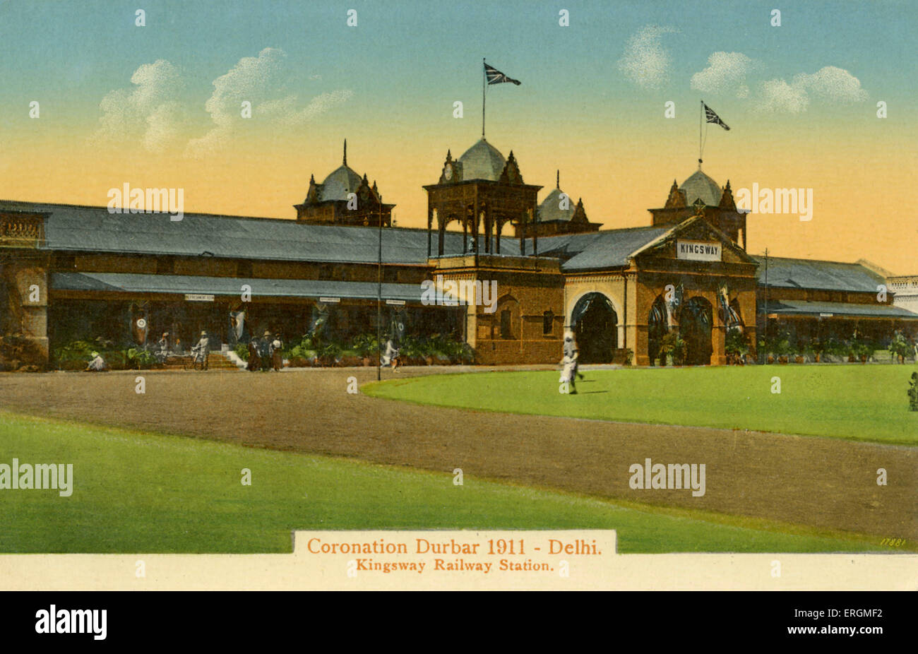Incoronazione Durbar 1911, Nuova Delhi. Colorised fotografia. Celebrando l'incoronazione di George V. Foto Stock
