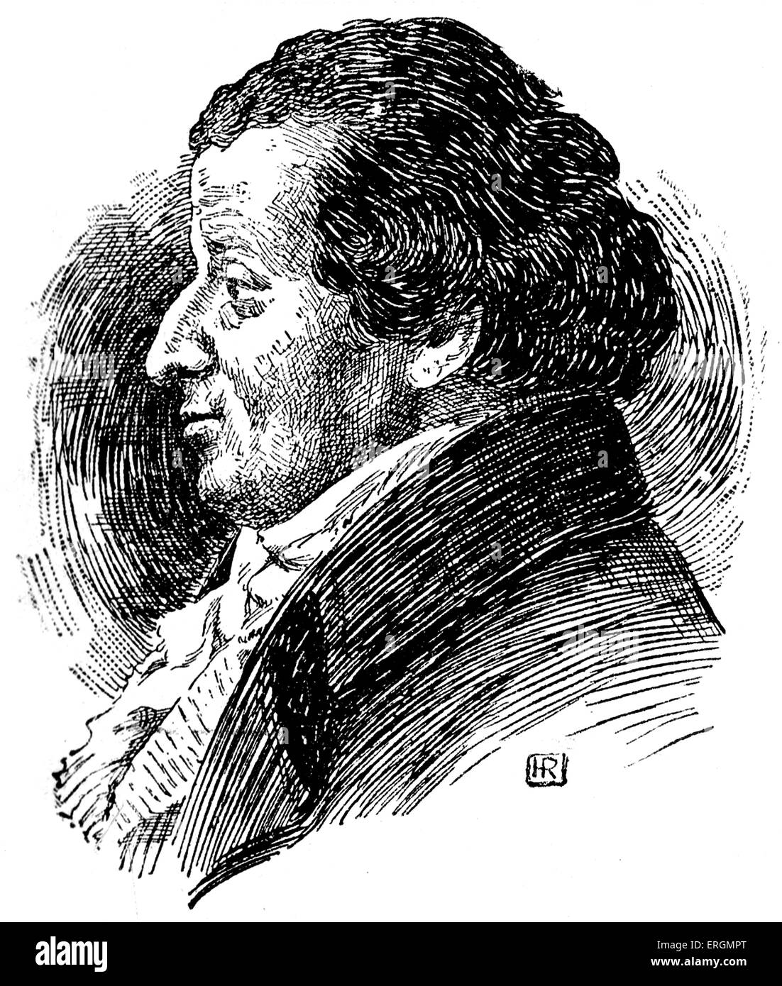 Lazzaro Bendavid (1762-1832) era un filosofo e matematico tedesco, direttore del Freischule (ebreo Libera Scuola) e Foto Stock