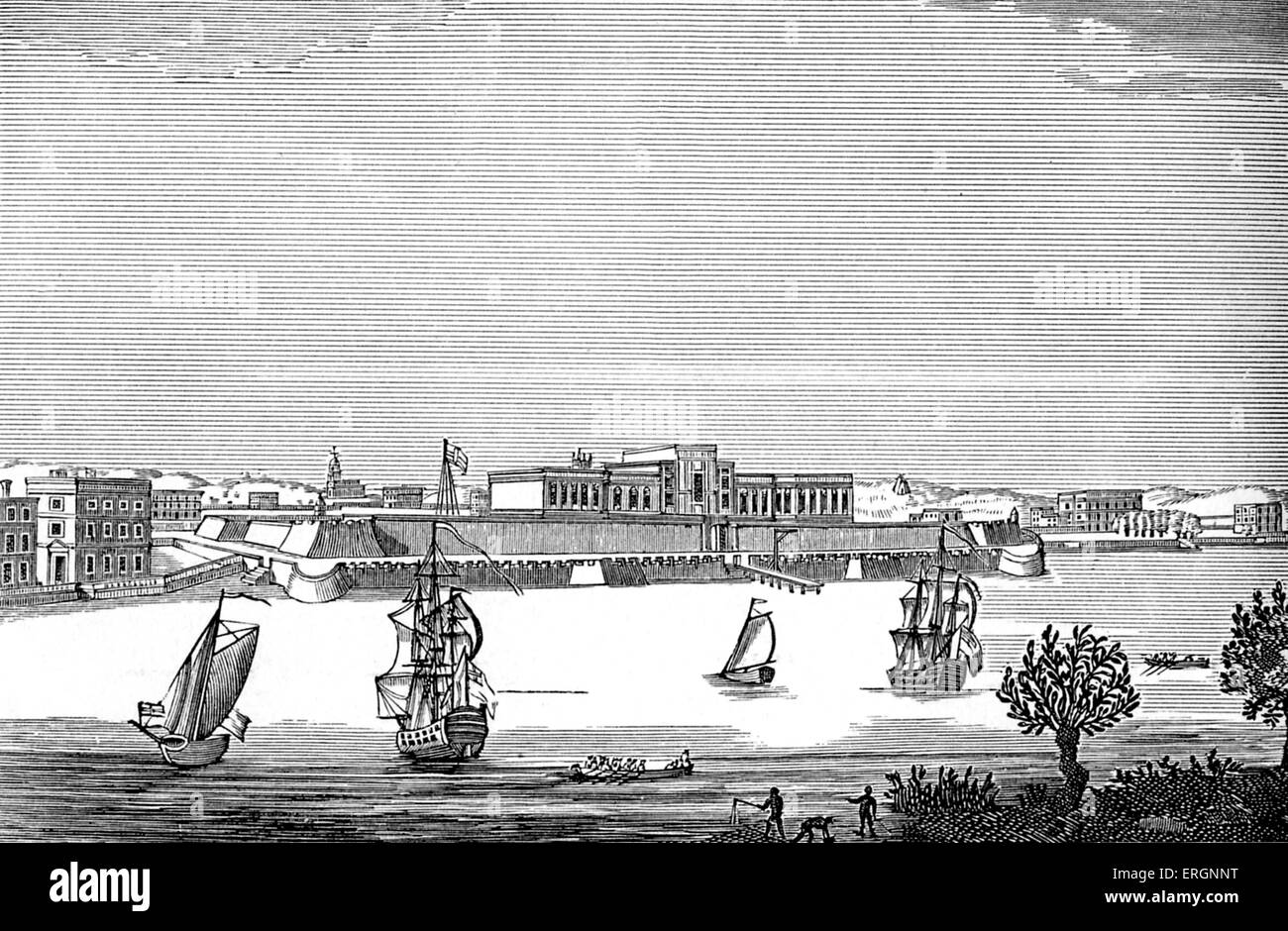 Fort William, Calcutta India. Un forte costruito durante i primi anni della presidenza del Bengala dell India britannica, prende il nome dal re Foto Stock